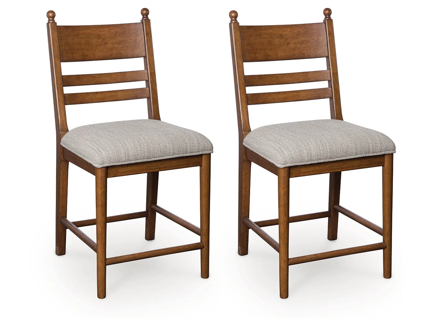 Greddinton Brown Upholstered Barstool (Set of 2)
