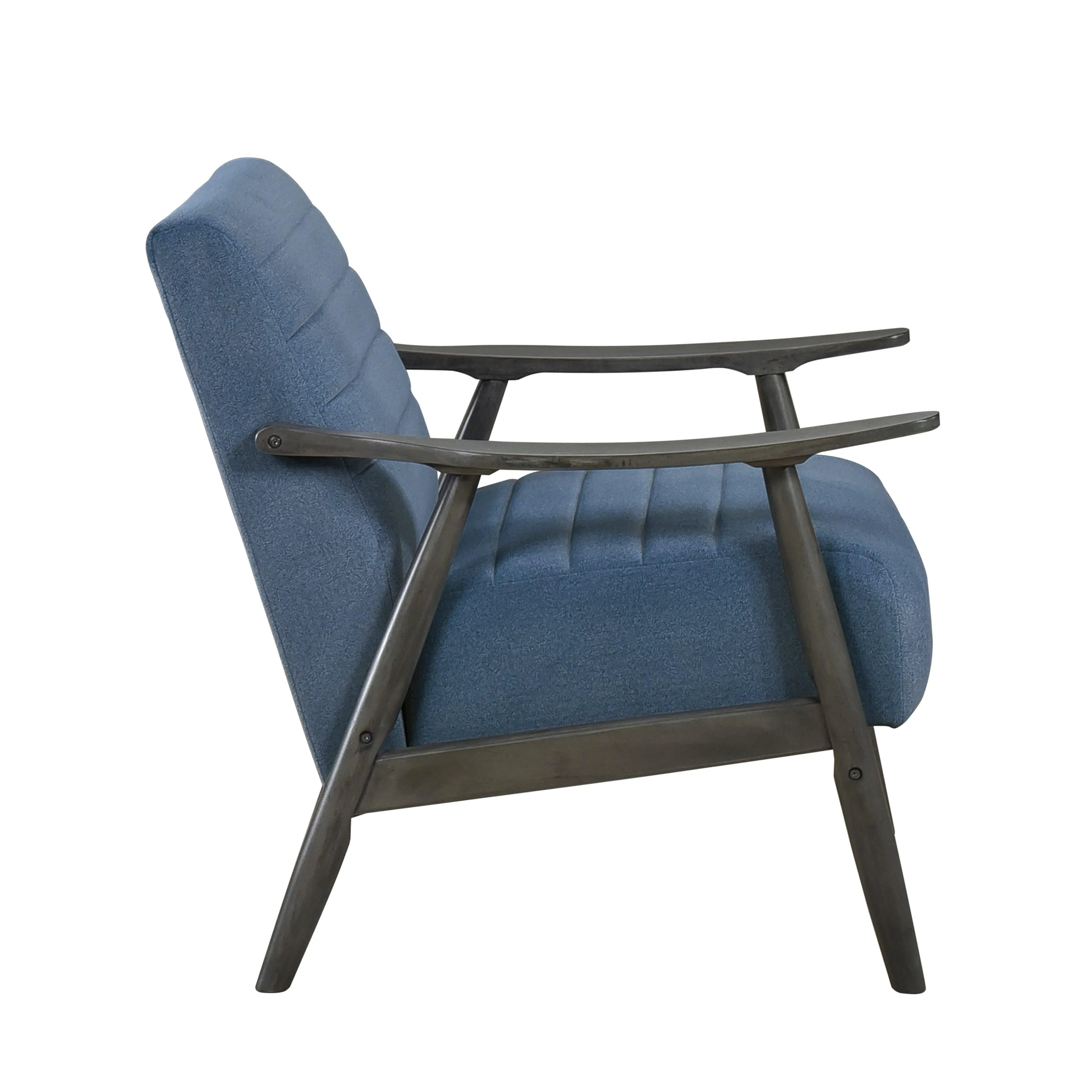 Greeley Blue Velvet Accent Chair - Image 3