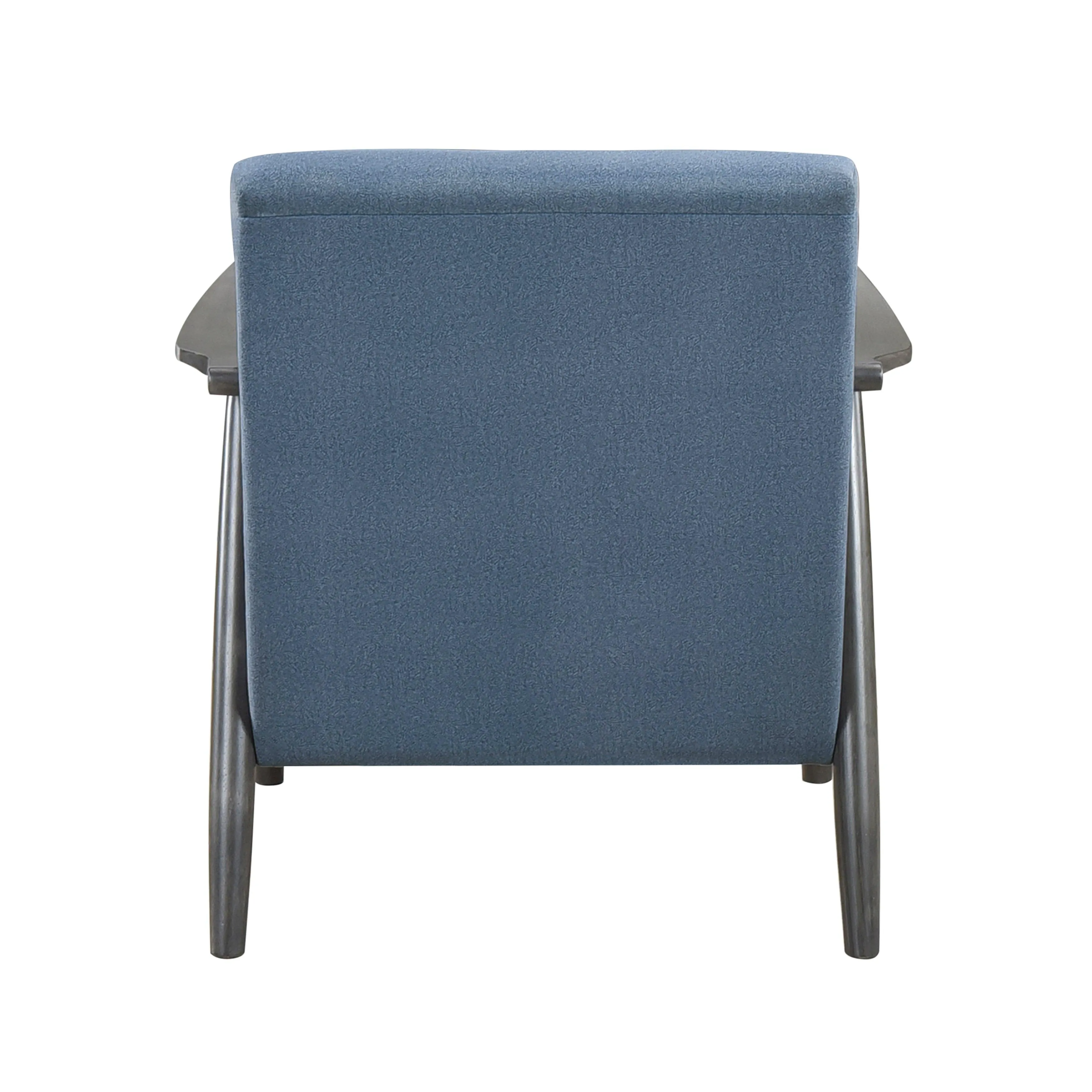 Greeley Blue Velvet Accent Chair - Image 4