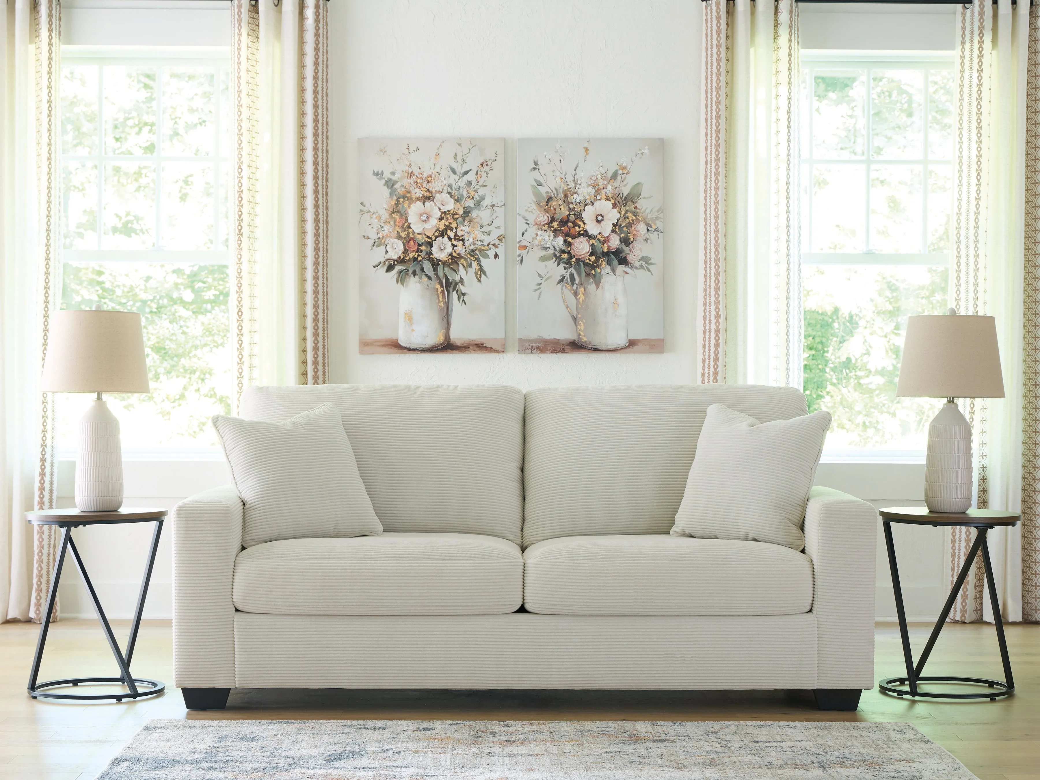 Greenbriar Ivory Sofa and Loveseat - Image 6