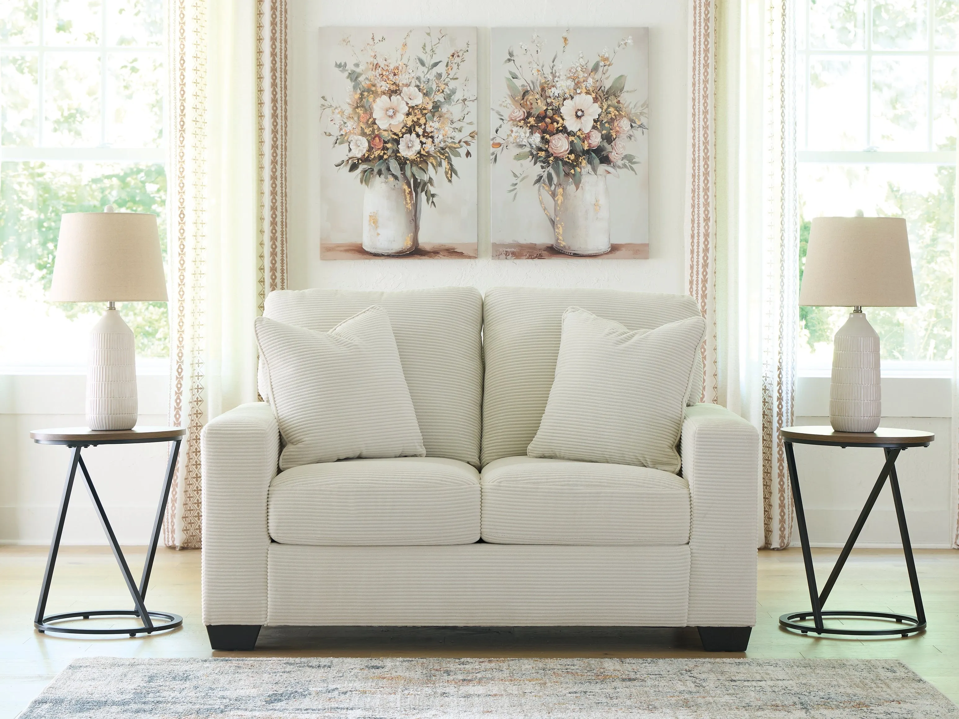 Greenbriar Ivory Sofa and Loveseat - Image 7