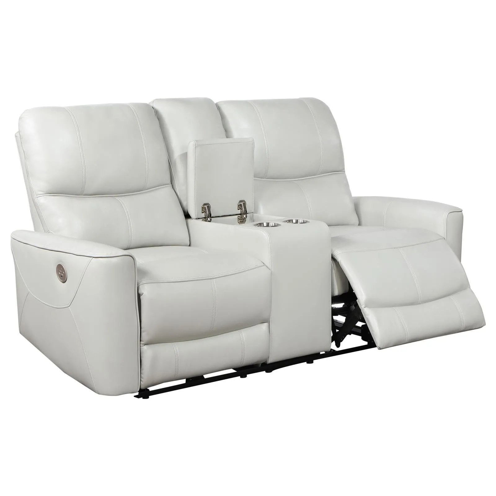 Greenfield Dove Grey 3-Piece Power Reclining Sofa Set - Image 8