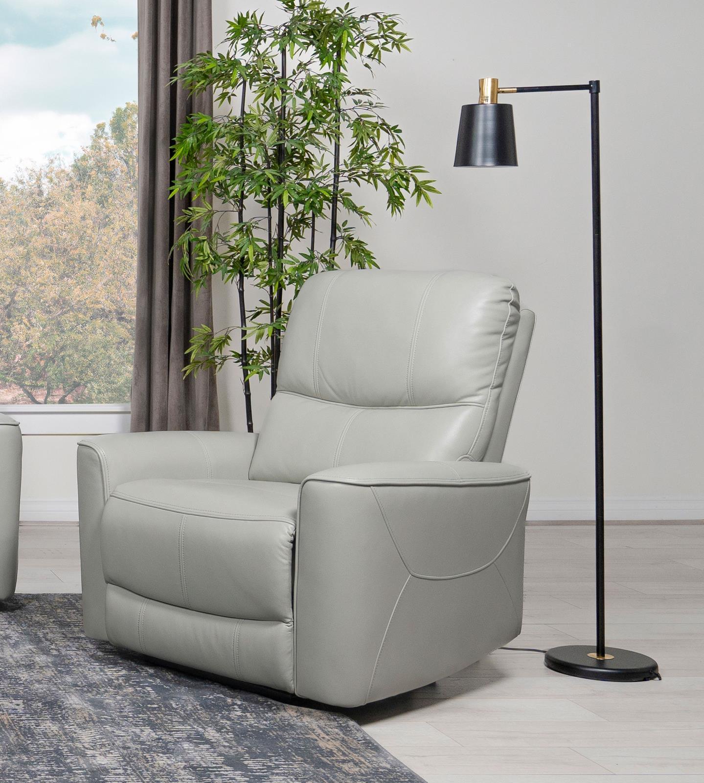 Greenfield Ivory Upholstered Power Recliner Chair