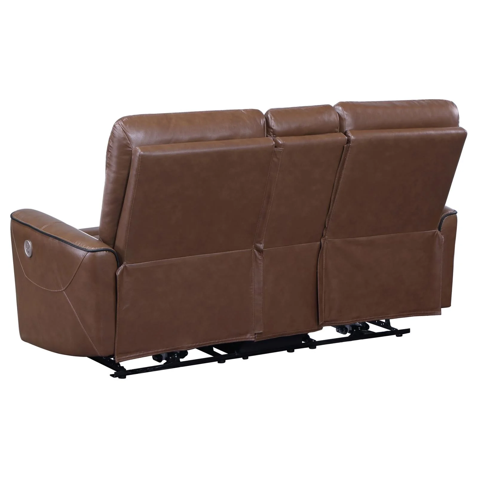 Greenfield Saddle Brown 2-Piece Upholstered Power Reclining Set - Image 10