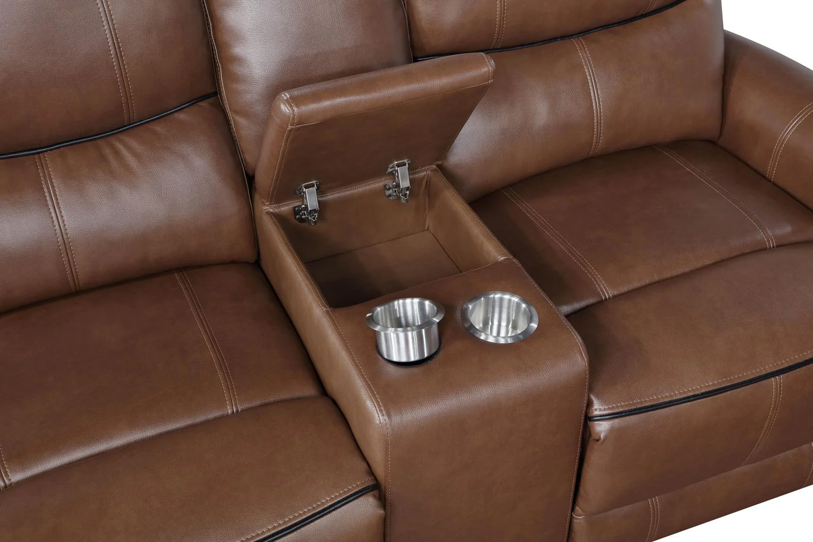 Greenfield Saddle Brown 2-Piece Upholstered Power Reclining Set - Image 13
