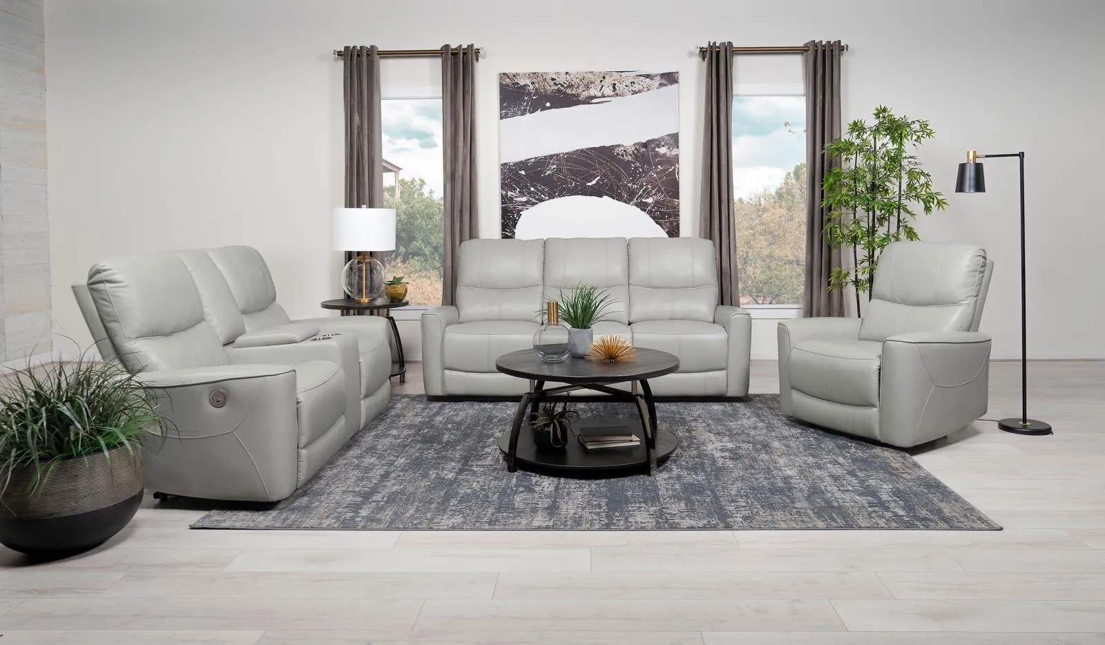 Greenfield Upholstered Power Reclining Sofa Dove Grey - Image 10