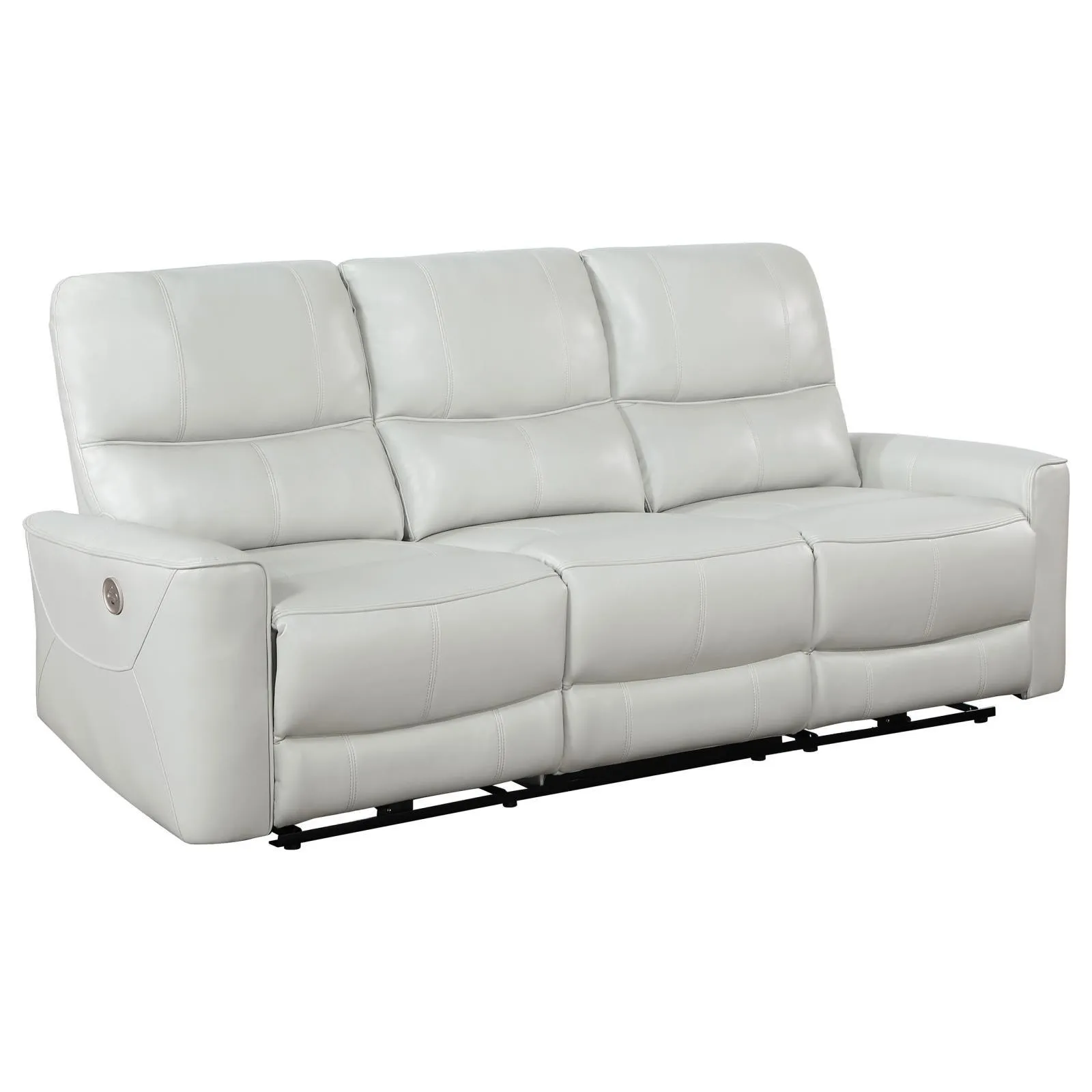 Greenfield Upholstered Power Reclining Sofa Dove Grey - Image 12