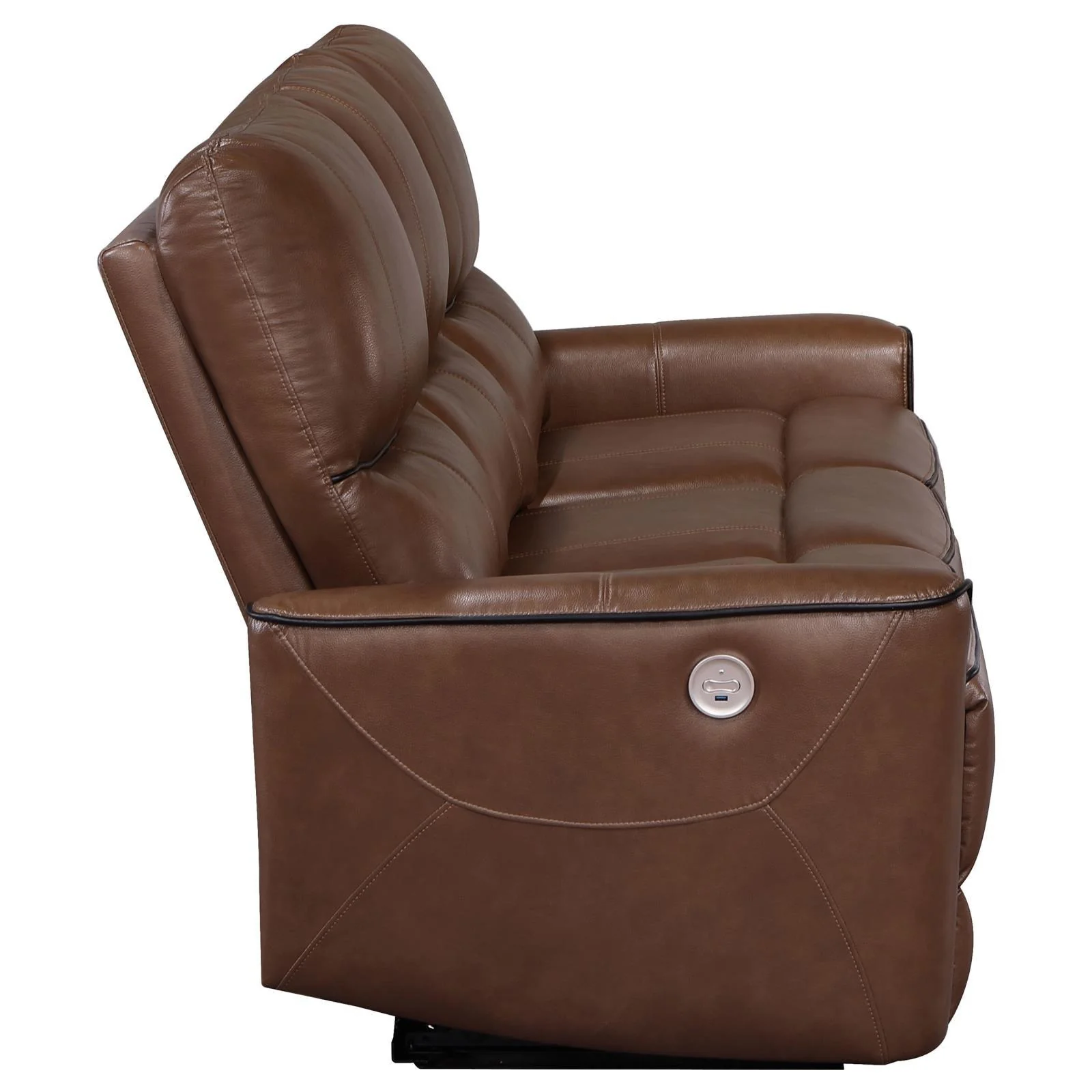 Greenfield Upholstered Power Reclining Sofa Saddle Brown - Image 5