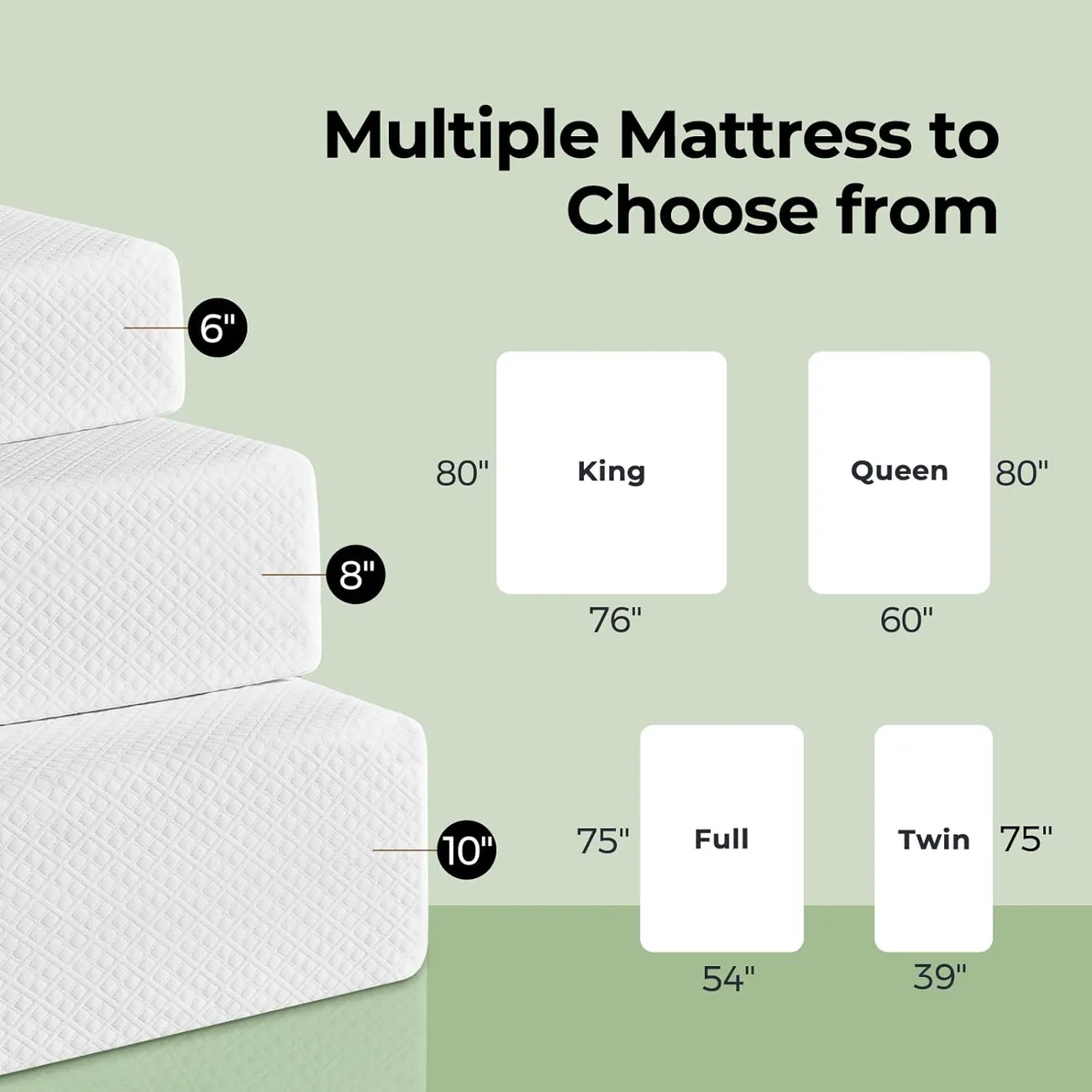 Greenstell Twin Size Gel 8inch Memory Foam - Image 4