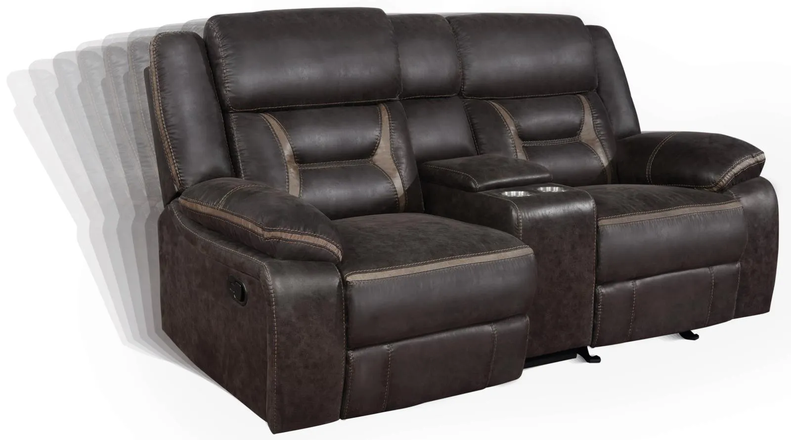 Greer Dark Brown 3-Piece Upholstered Tufted Living Room Set - Image 9