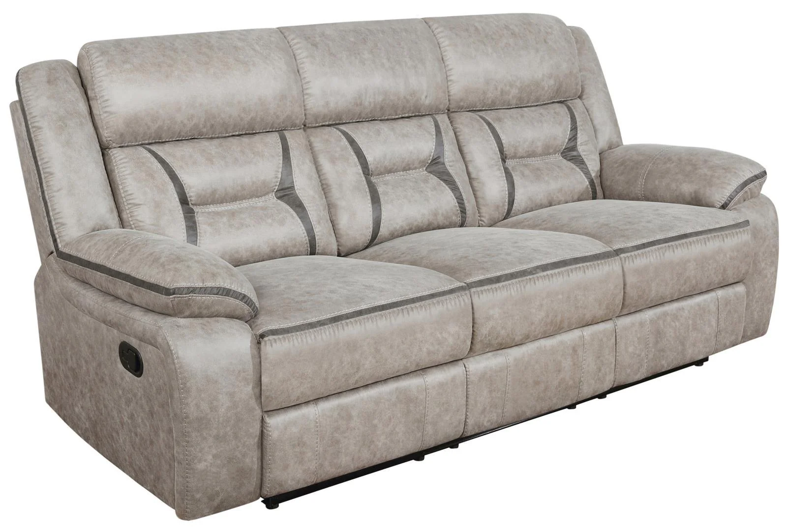 Greer Taupe 2-Piece Upholstered Tufted Living Room Set - Image 4