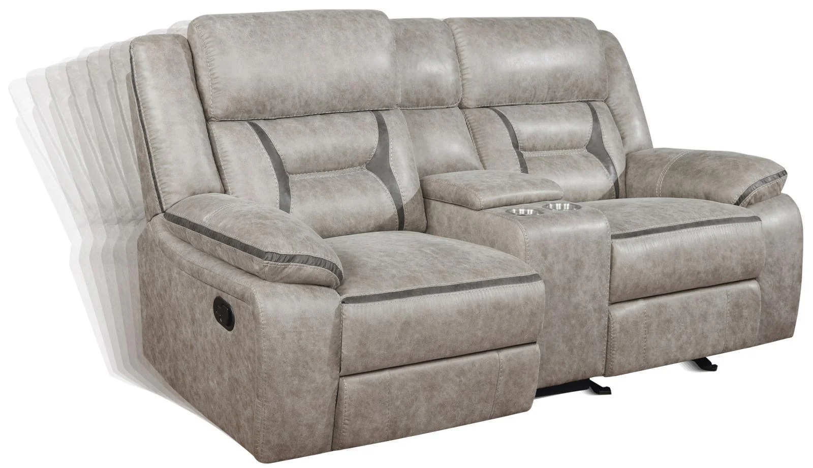 Greer Taupe 2-Piece Upholstered Tufted Living Room Set - Image 9