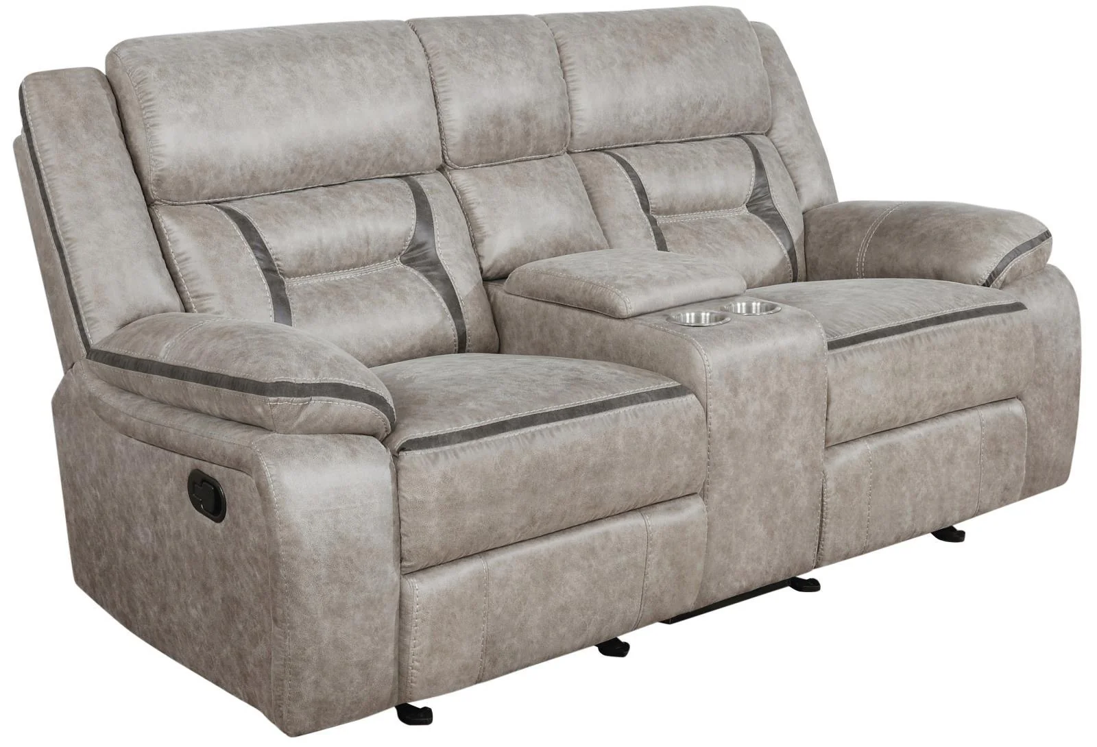 Greer Upholstered Tufted Back Glider Loveseat - Image 9
