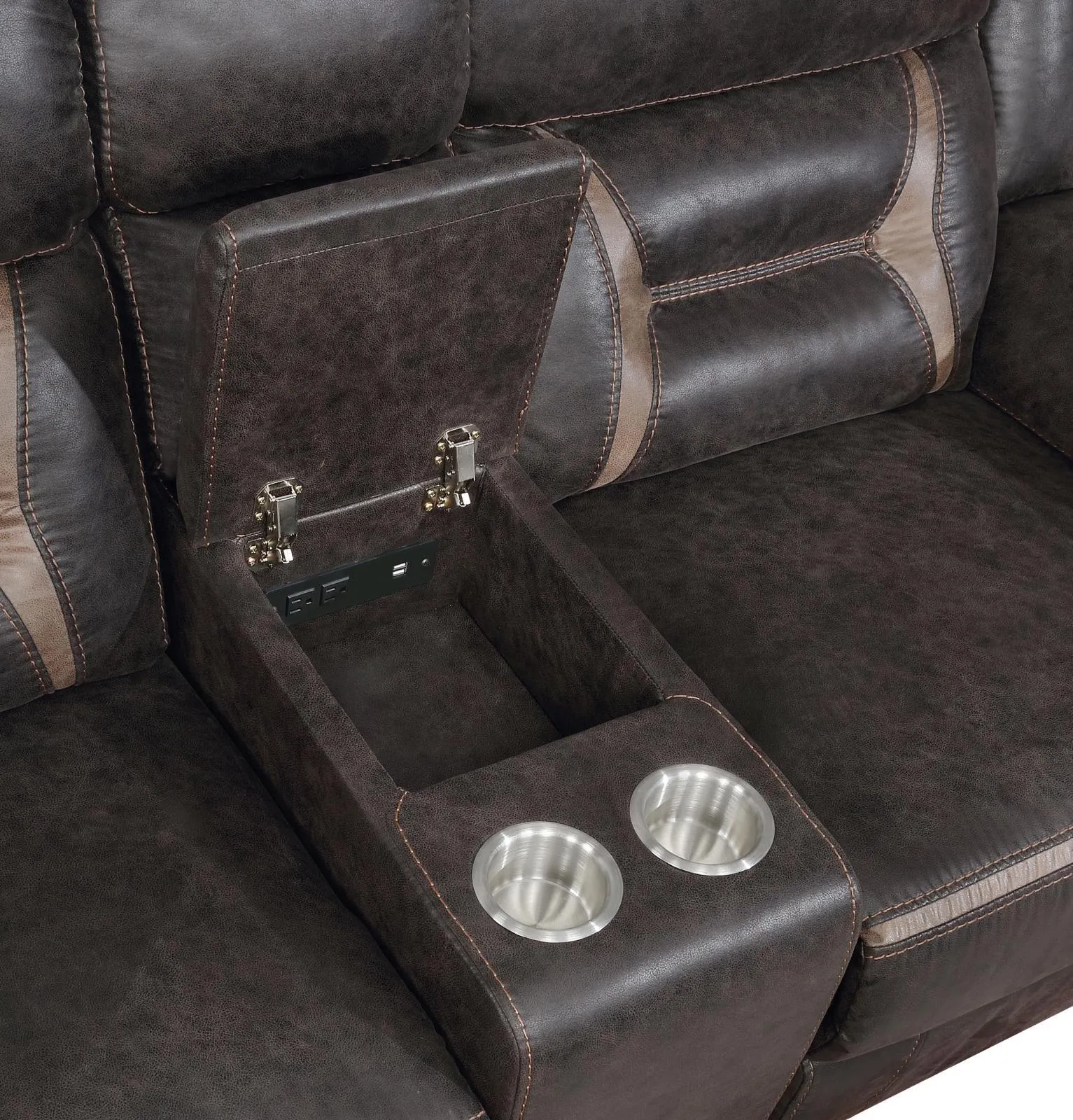 Greer Upholstered Tufted Back Glider Loveseat - Image 6