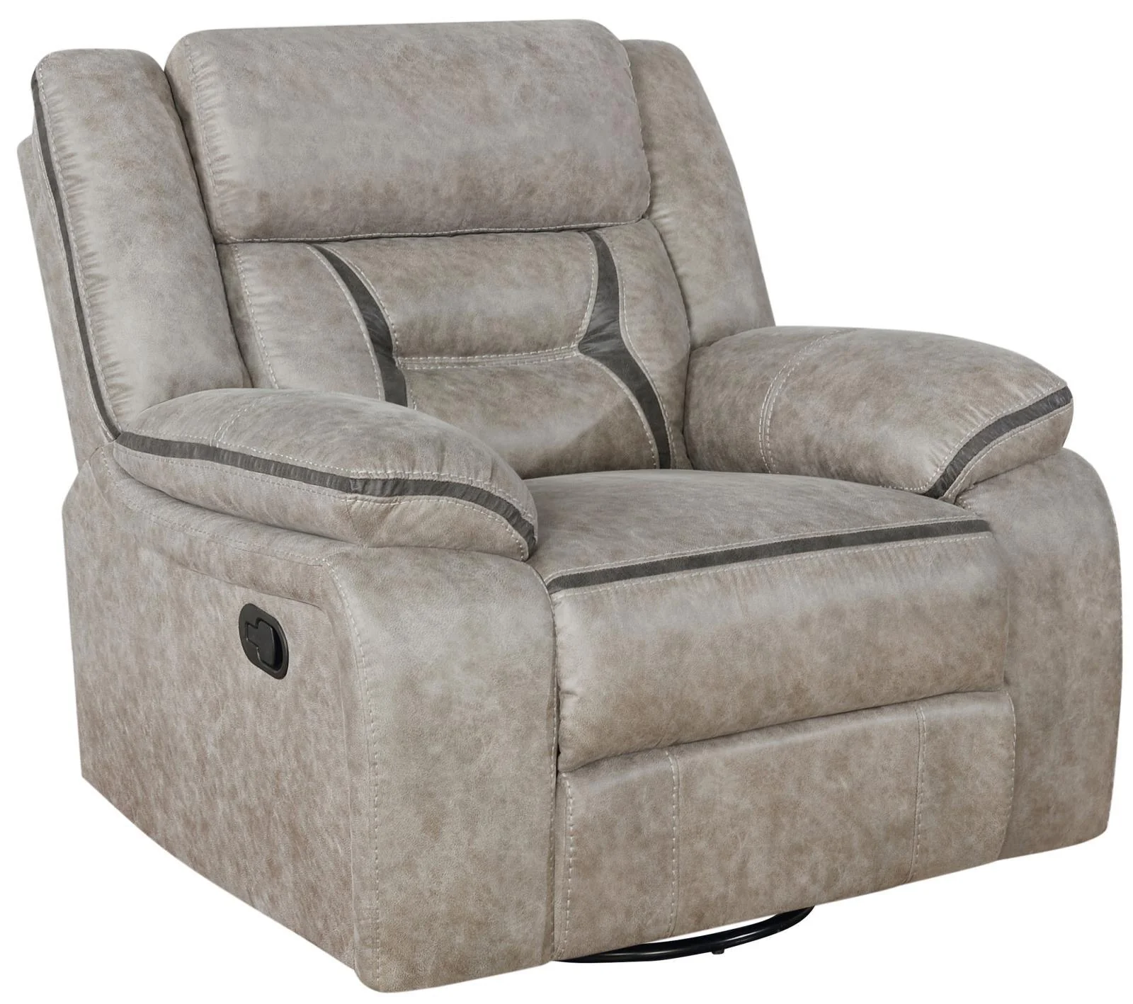 Greer Upholstered Tufted Back Glider Recliner - Image 3