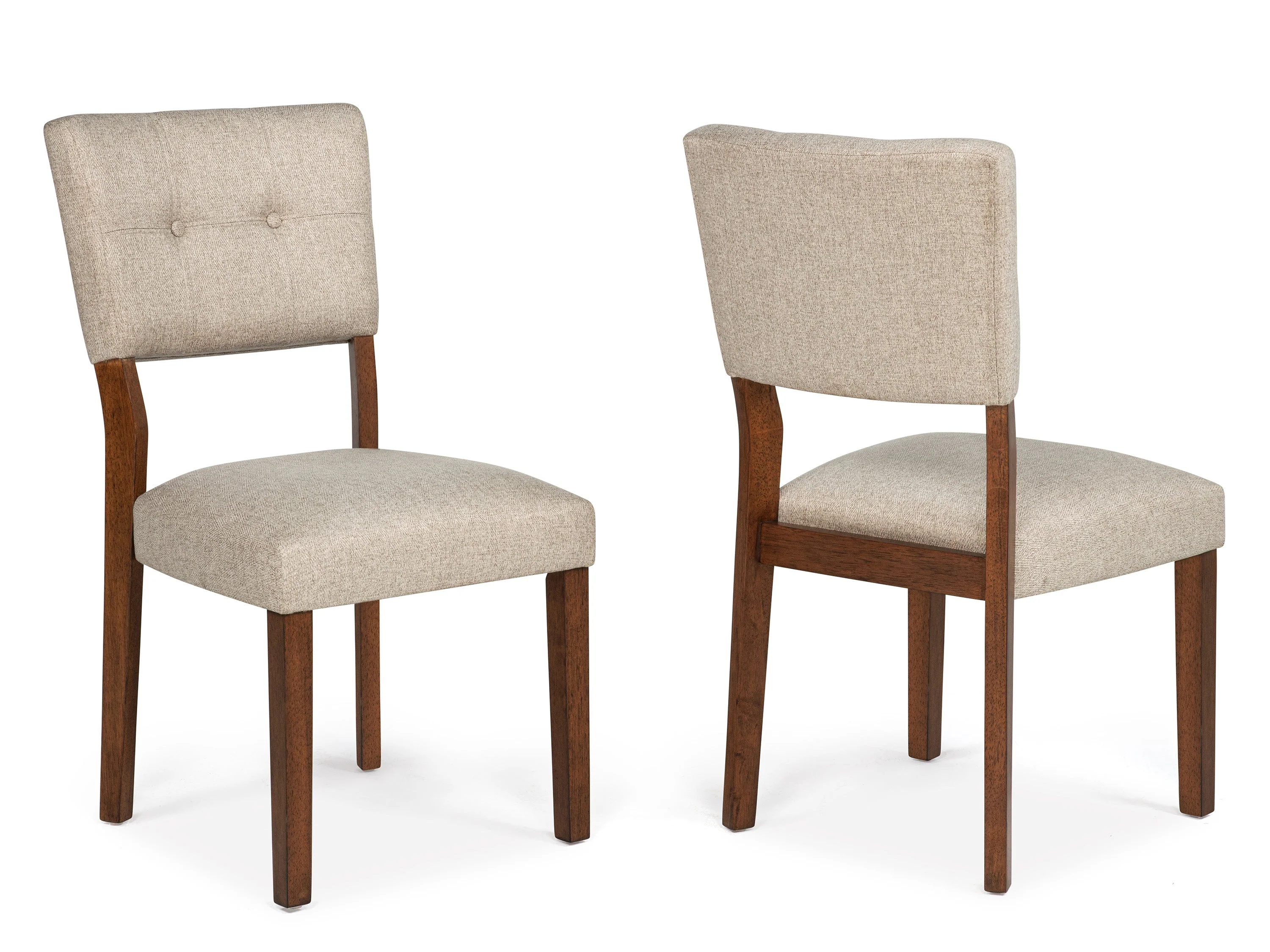 Gregory Beige and Brown Dining Side Chair, Set of 2