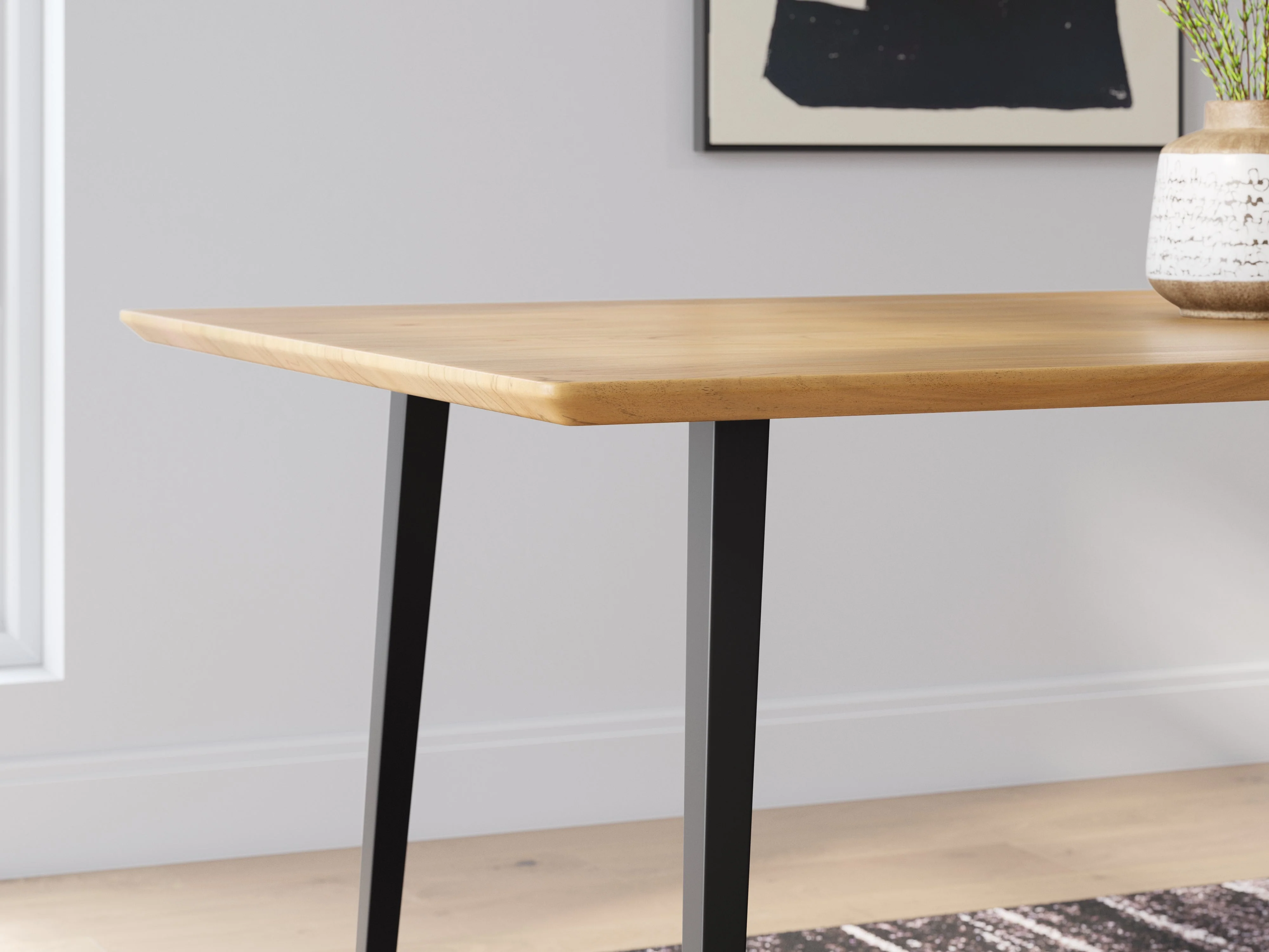 Gretlynn Natural And Black Dining Table - Image 14