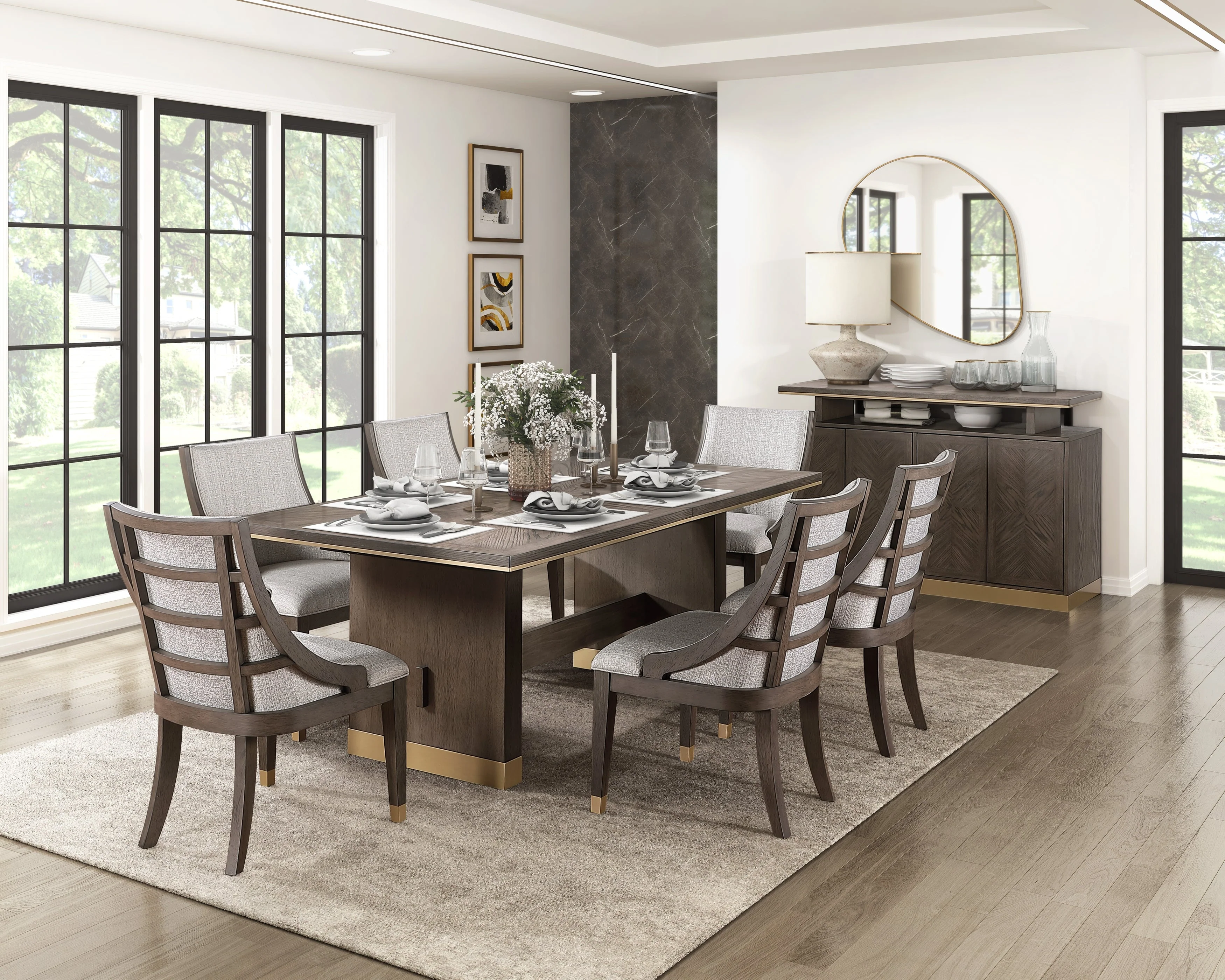 Griffin Brown Dining Arm Chair, Set of 2 - Image 2