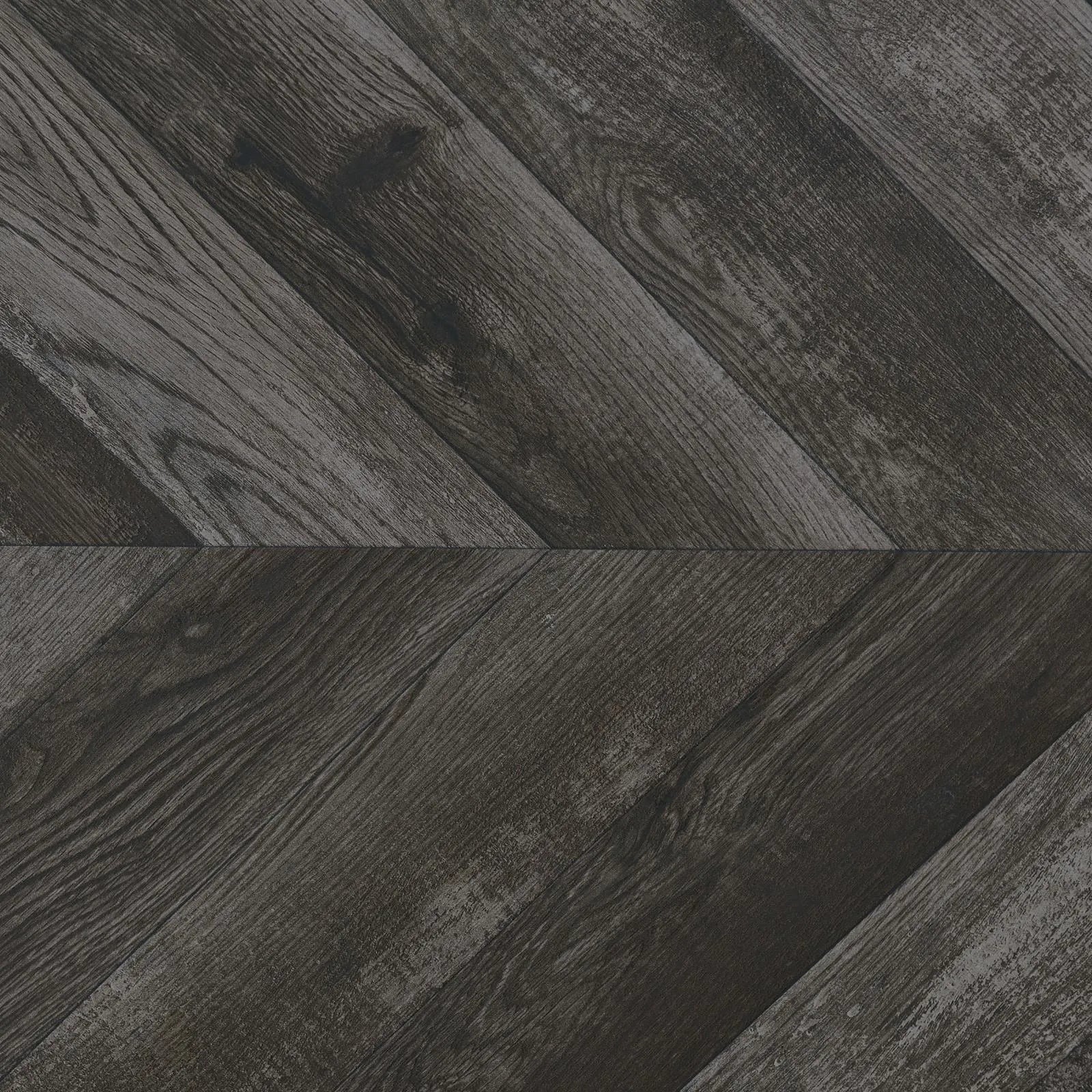 Grimma Rustic Gray Herringbone 4-Shelf Bookcase - Image 10