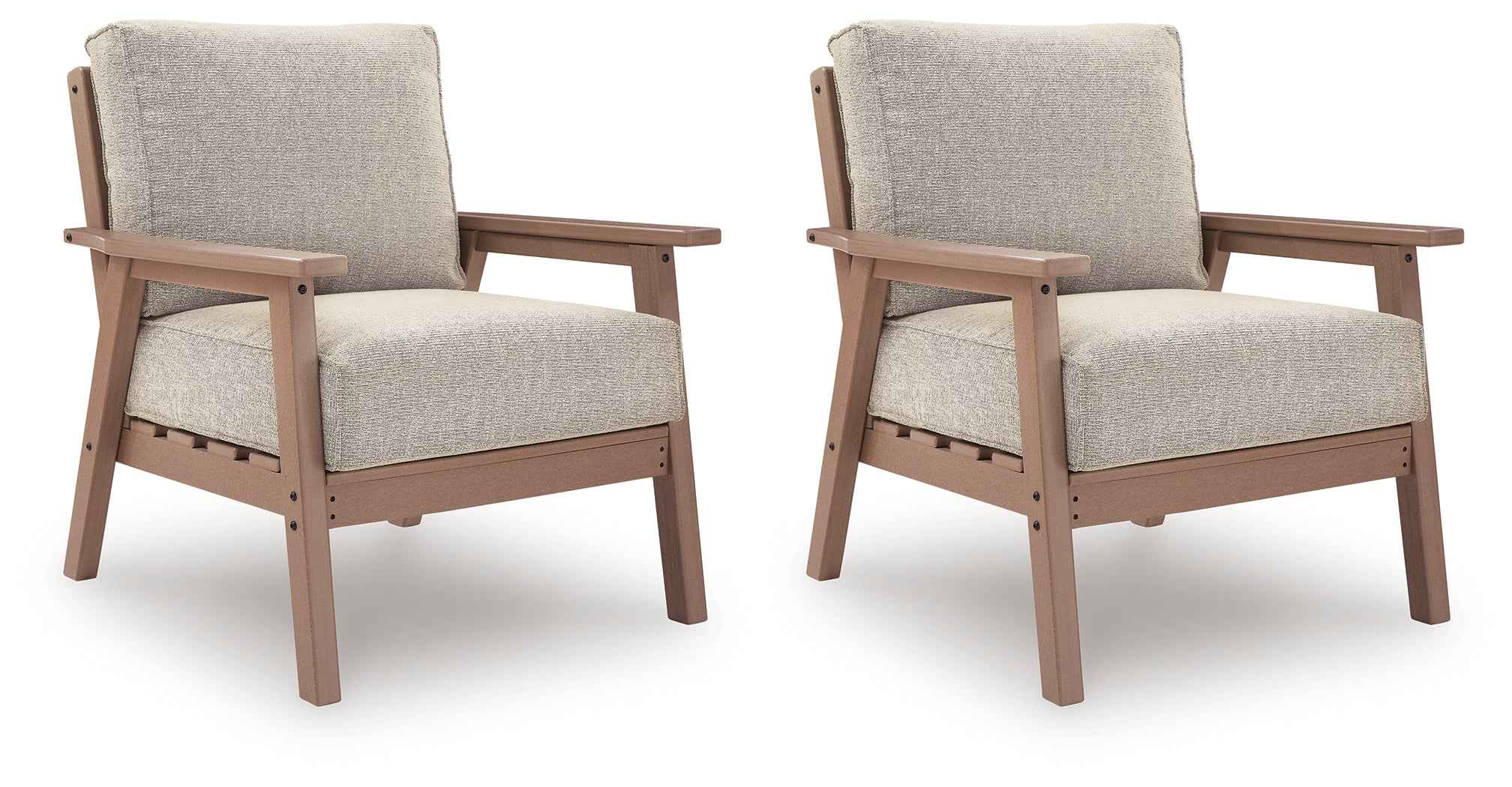 Grover Beach Driftwood Outdoor Lounge Chair with Cushion (Set of 2) - Image 2