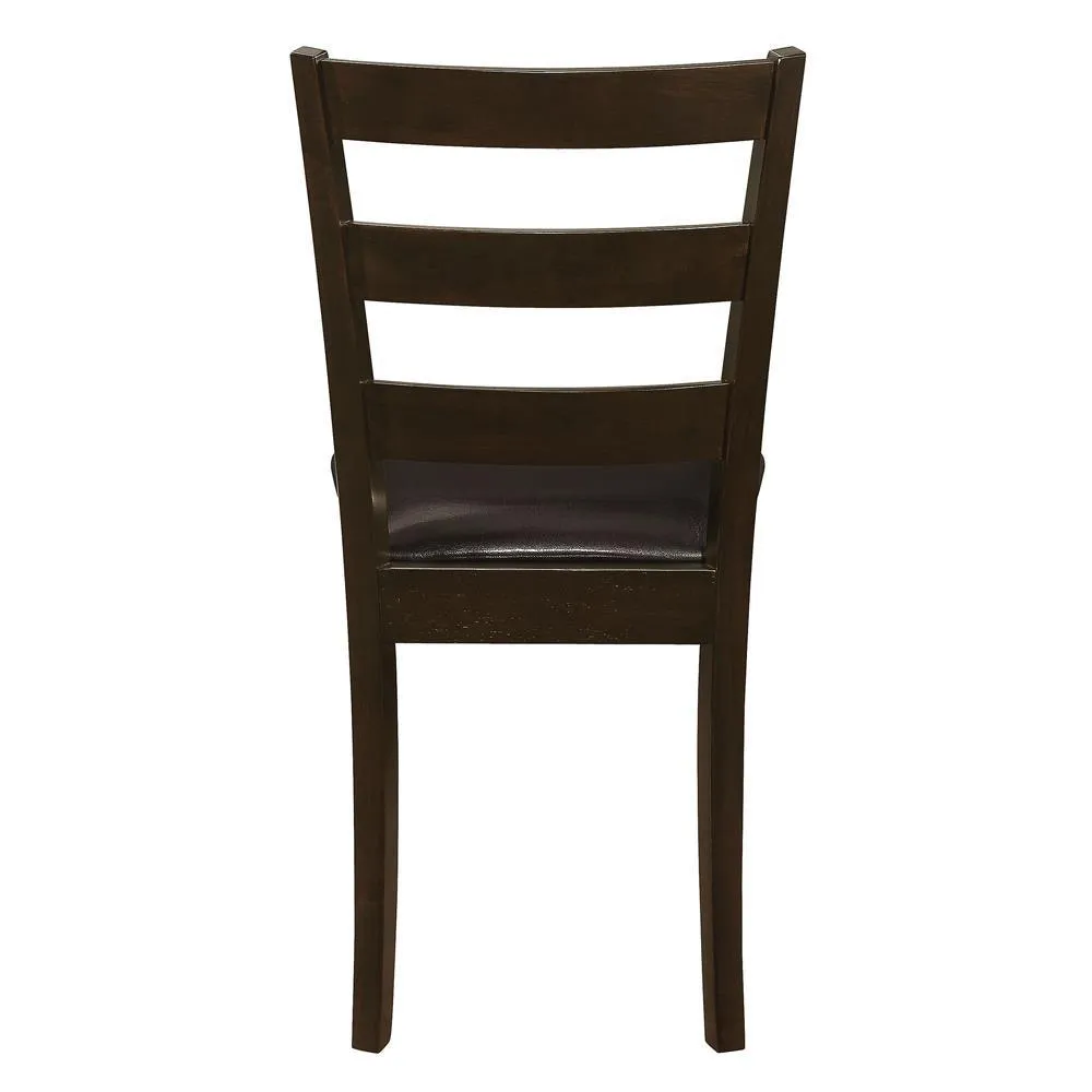 Guillen Cappuccino/Dark Brown 5-Piece Dining Set with Bench - Image 12