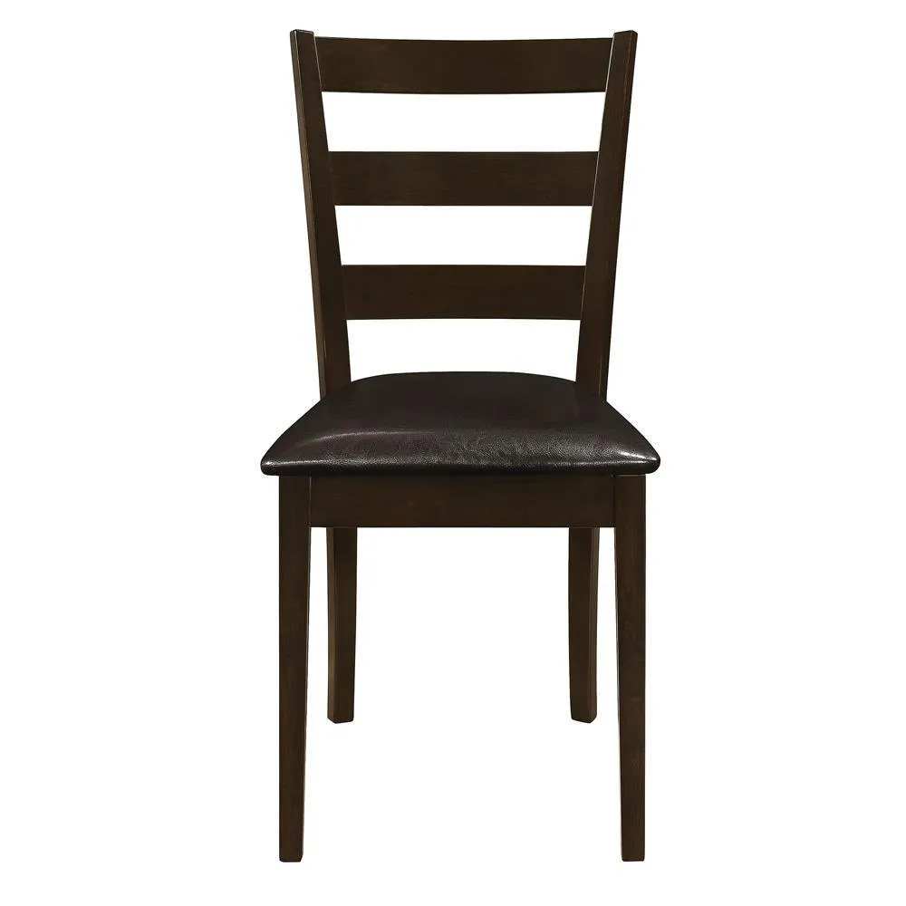 Guillen Cappuccino/Dark Brown 5-Piece Dining Set with Bench - Image 14