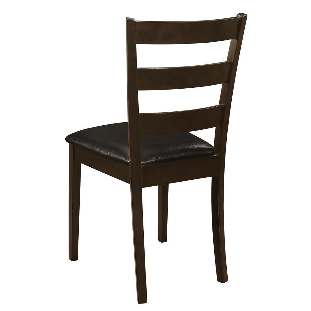 Guillen Cappuccino/Dark Brown 5-Piece Dining Set with Bench - Image 16