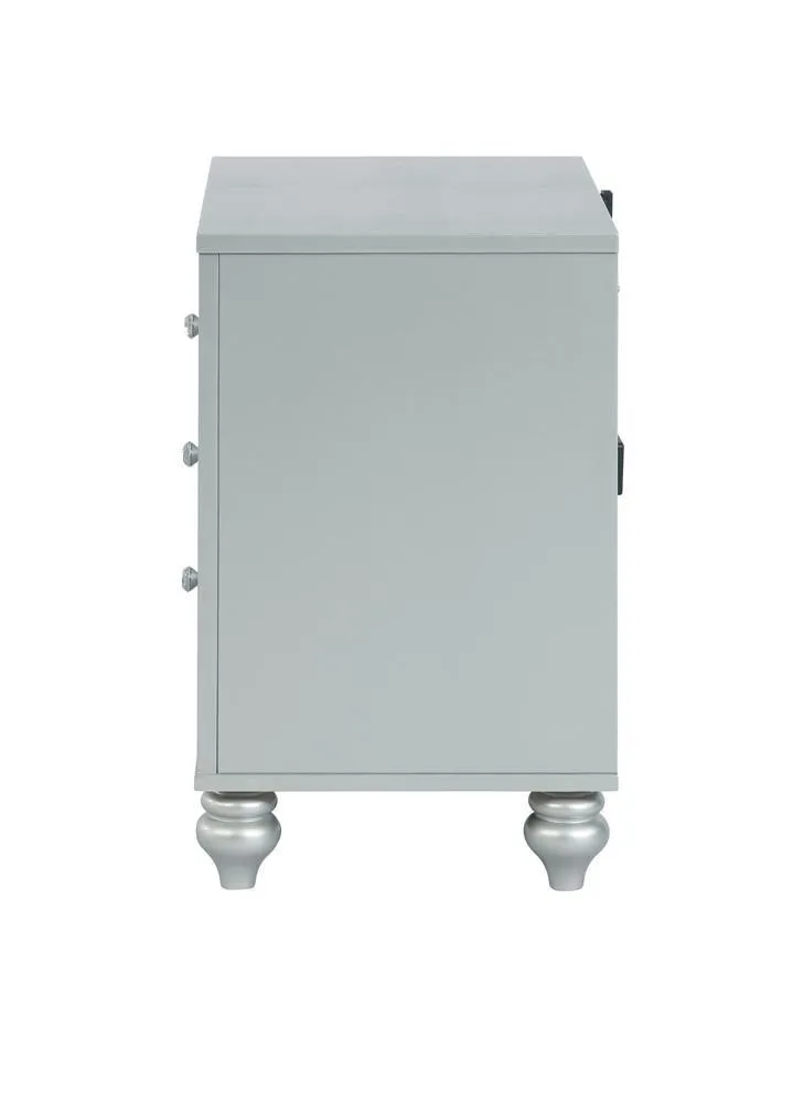 Gunnison Silver Metallic 2-Drawer Nightstand - Image 4