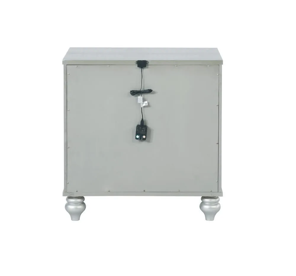 Gunnison Silver Metallic 2-Drawer Nightstand - Image 5