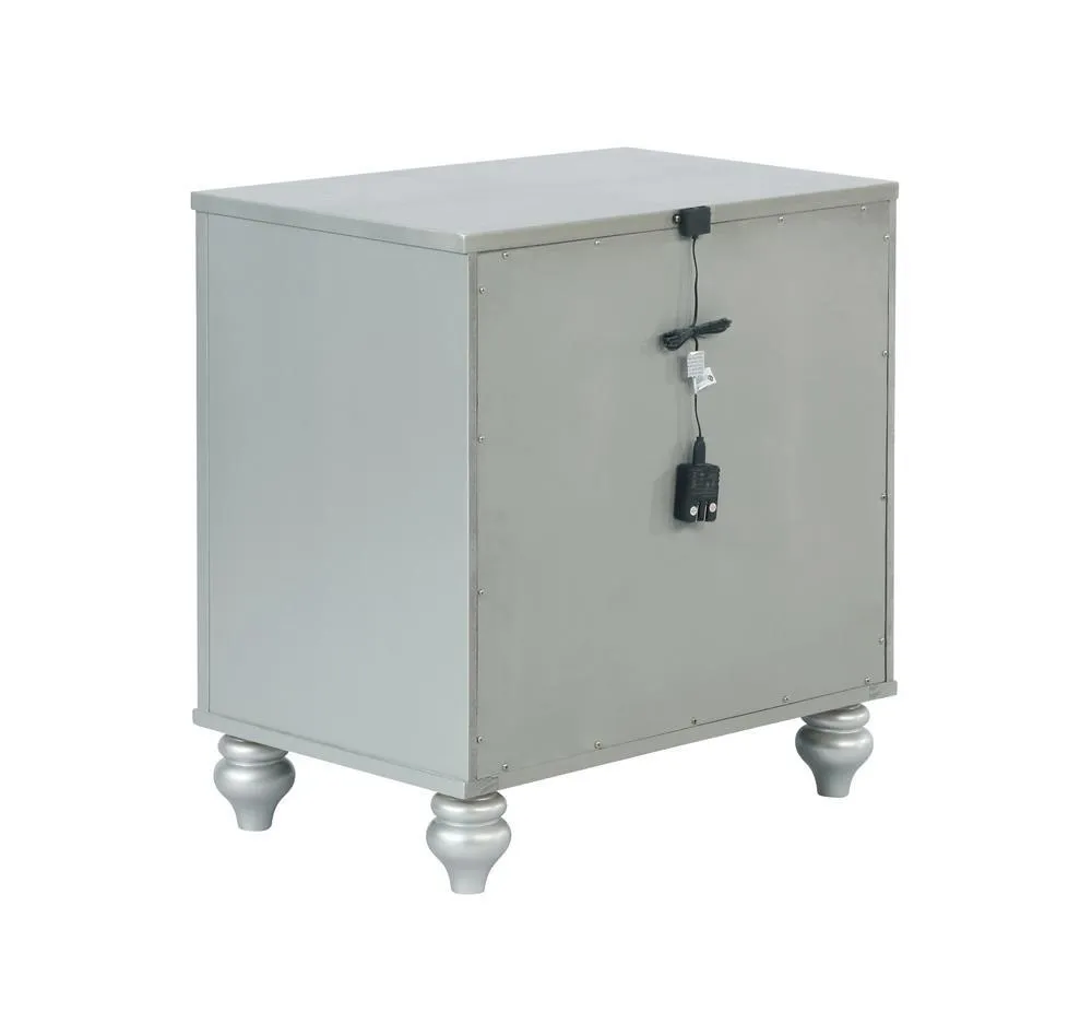 Gunnison Silver Metallic 2-Drawer Nightstand - Image 7