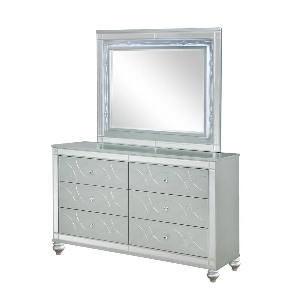 Gunnison Silver Metallic 6-Drawer Dresser - Image 6