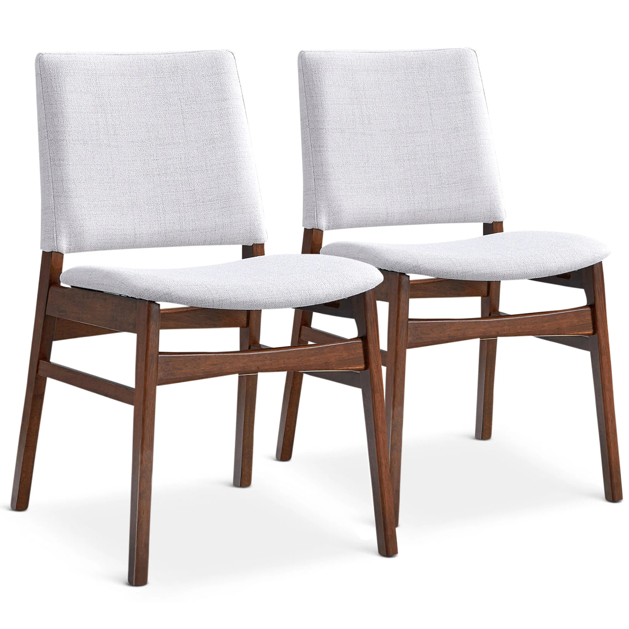 Gusto Fabric Dining Chair In Light Gray (Set Of 2) - Image 2