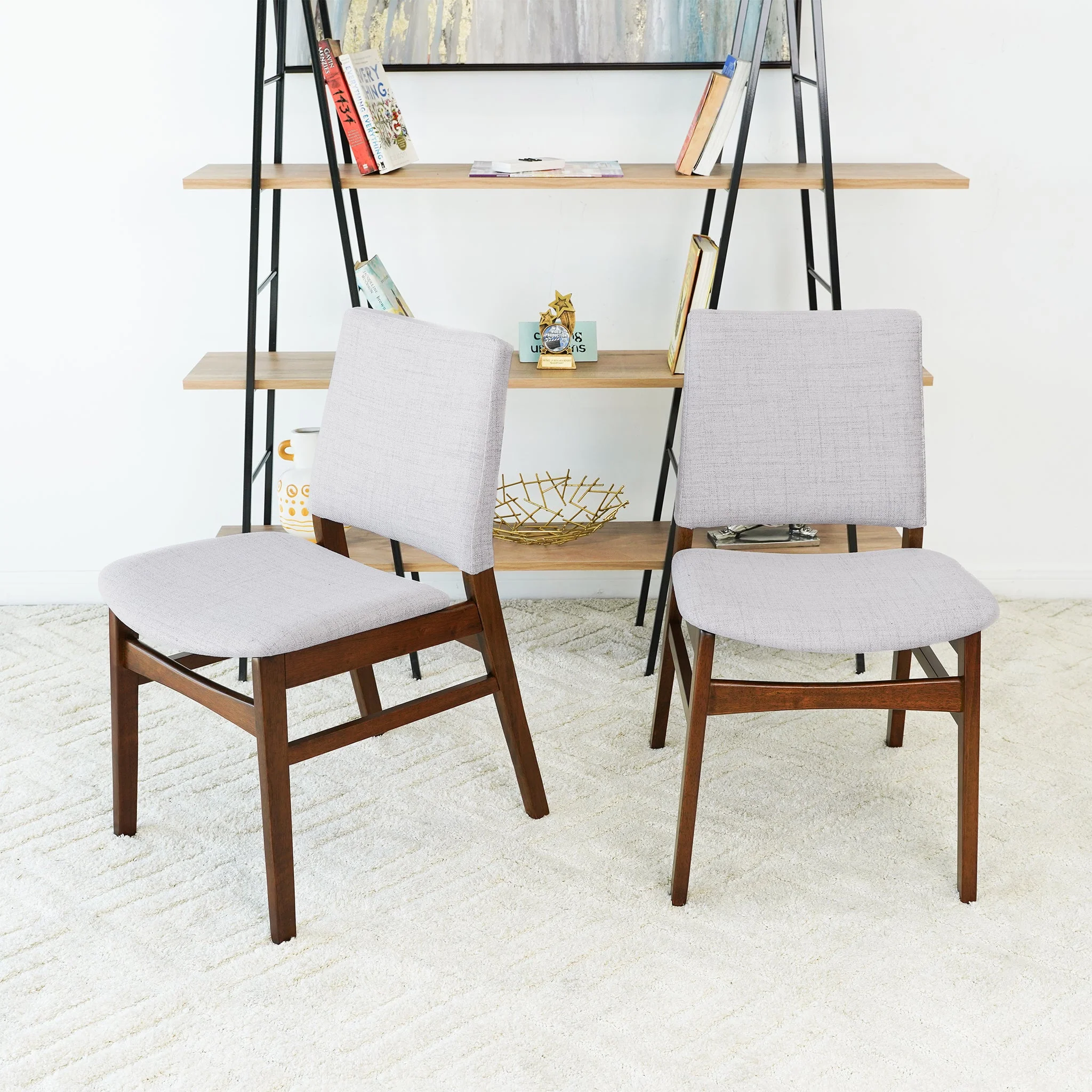 Gusto Fabric Dining Chair In Light Gray (Set Of 2) - Image 3