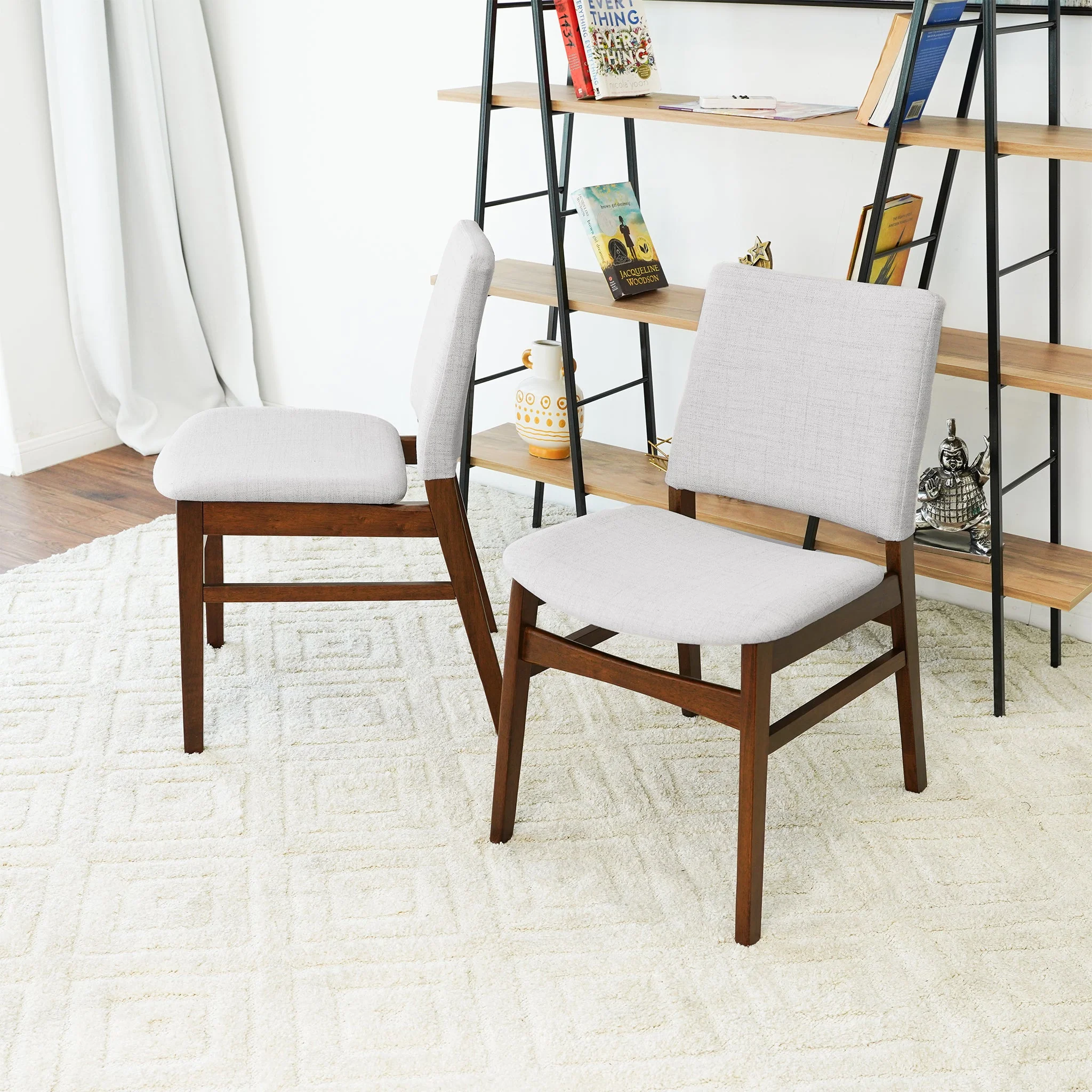 Gusto Fabric Dining Chair In Light Gray (Set Of 2) - Image 4