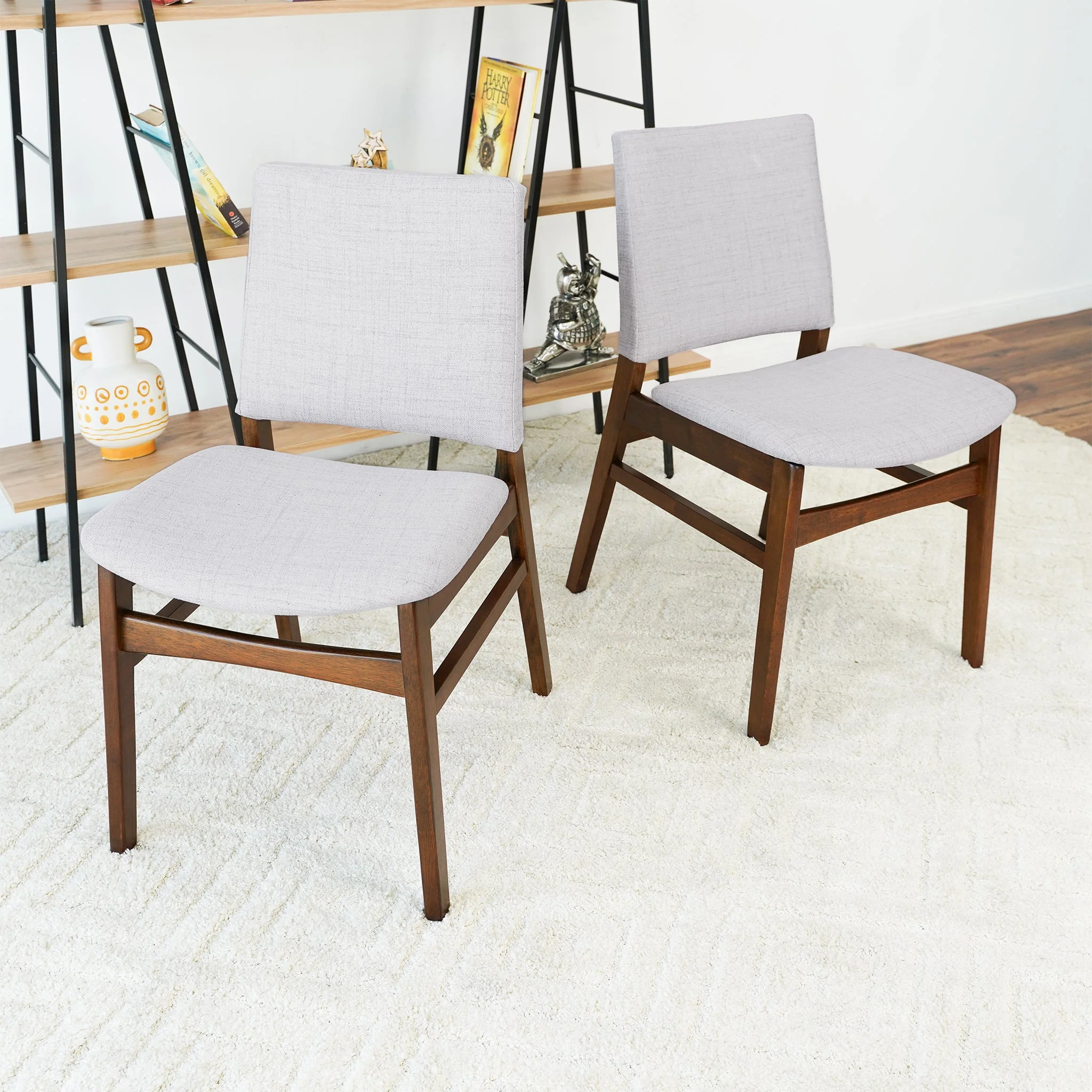 Gusto Fabric Dining Chair In Light Gray (Set Of 2) - Image 5