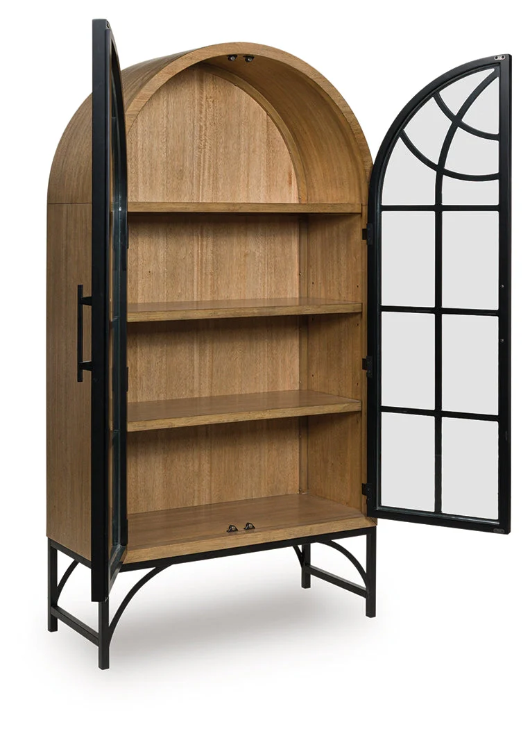 Gwenwich Natural/Black Accent Cabinet - Image 2