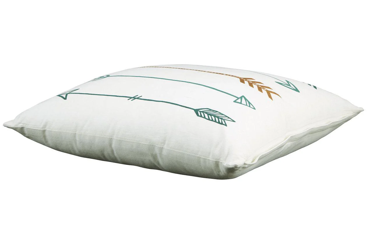 Gyldan White/Teal/Gold Pillow - Image 3