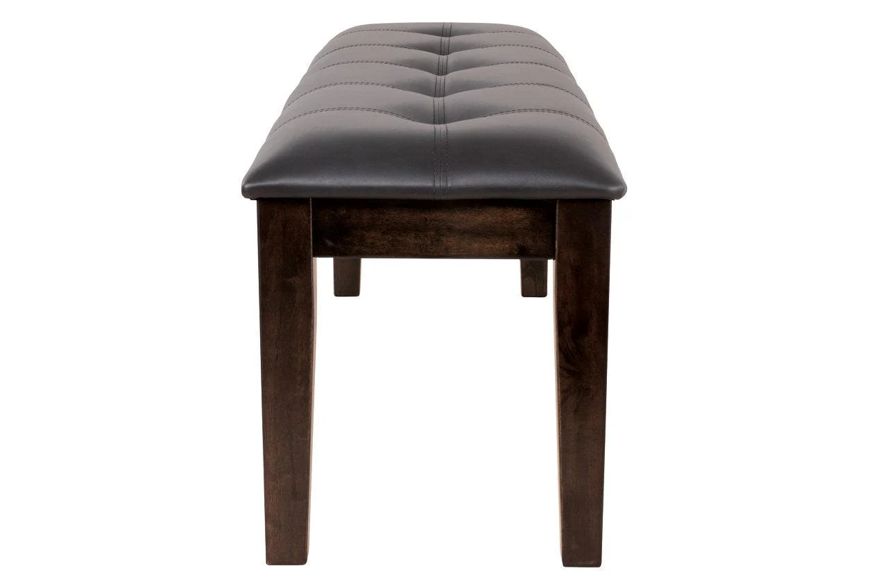 Haddigan Dark Brown Dining Bench - Image 5