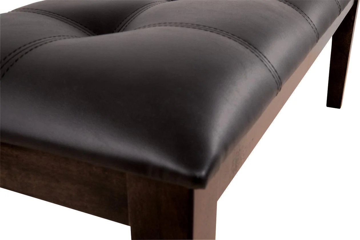 Haddigan Dark Brown Dining Bench - Image 7