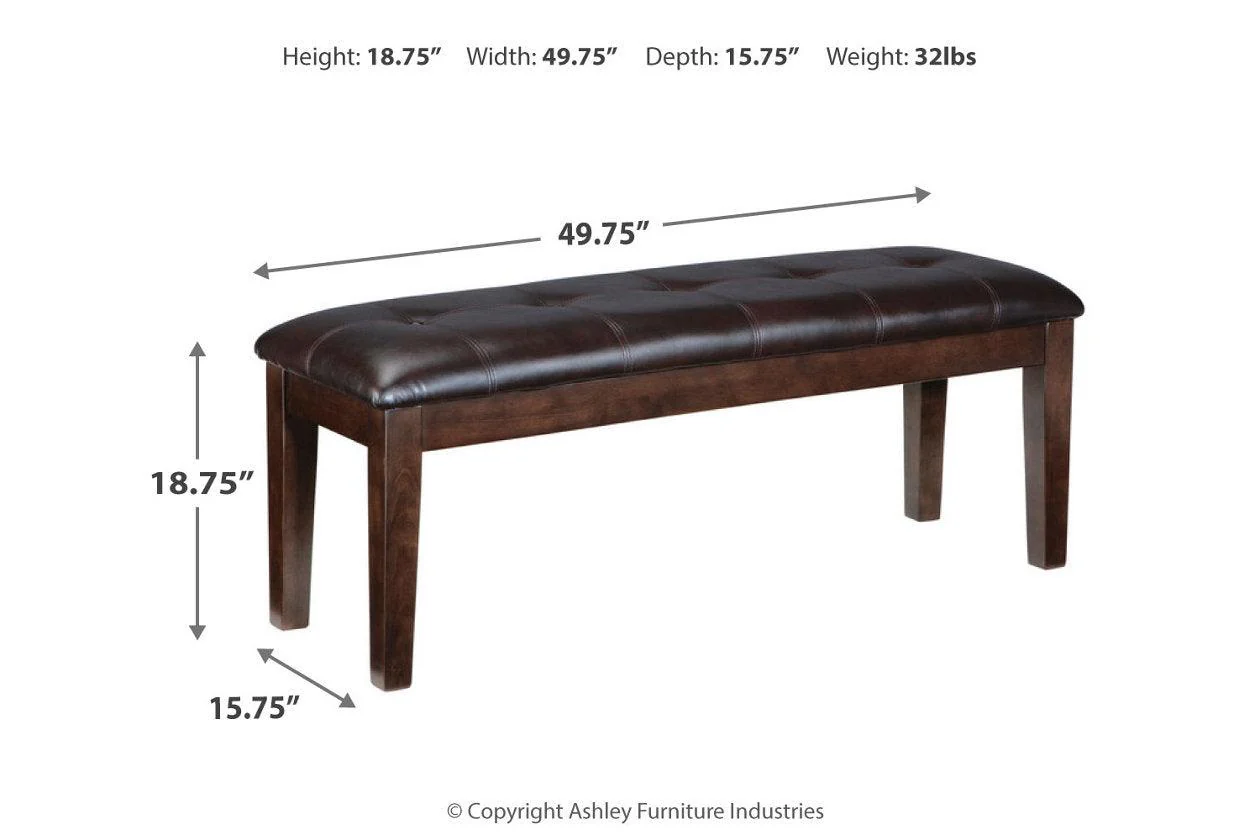 Haddigan Dark Brown Dining Bench - Image 9
