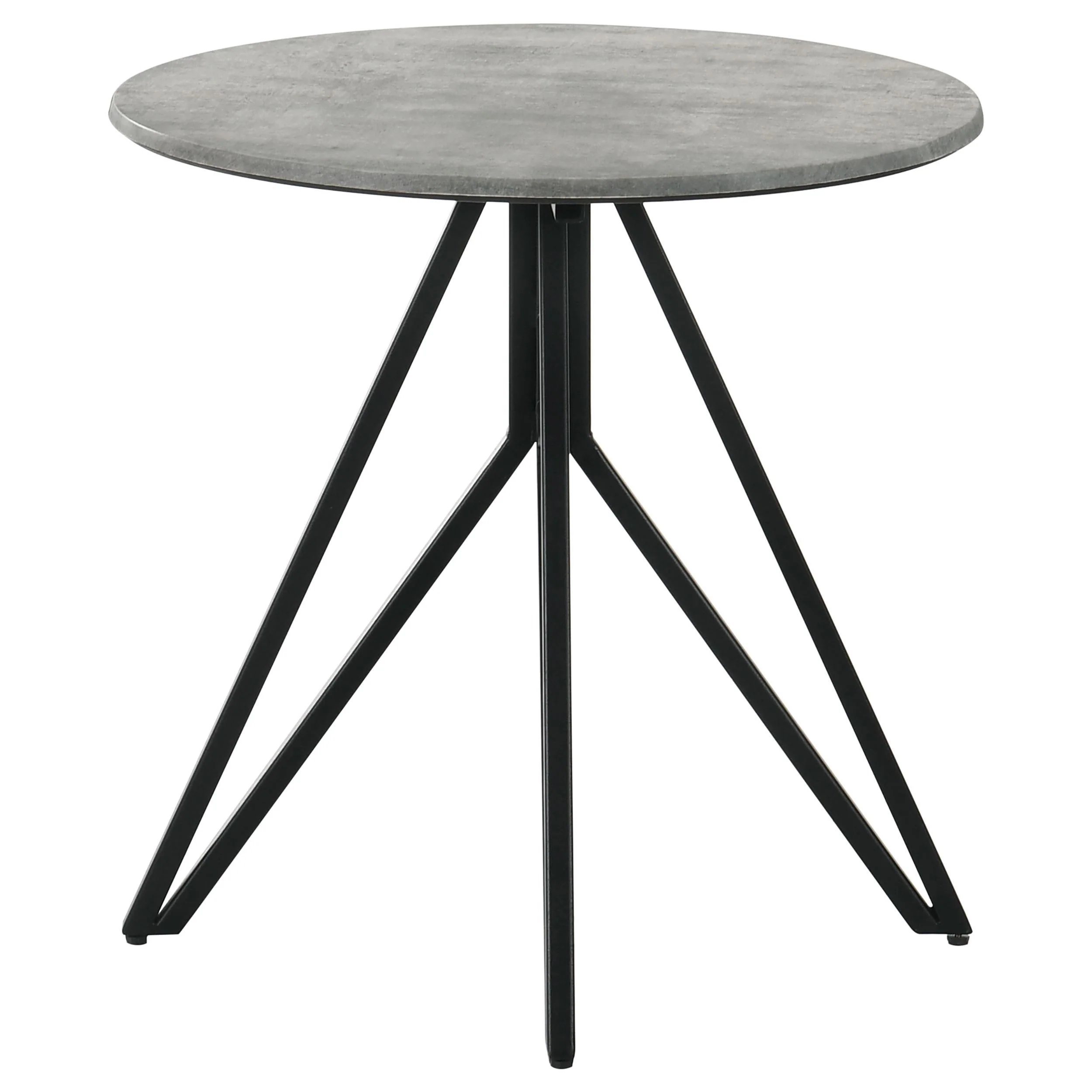 Hadi Cement 2-Piece Round Coffee and End Table Set - Image 4