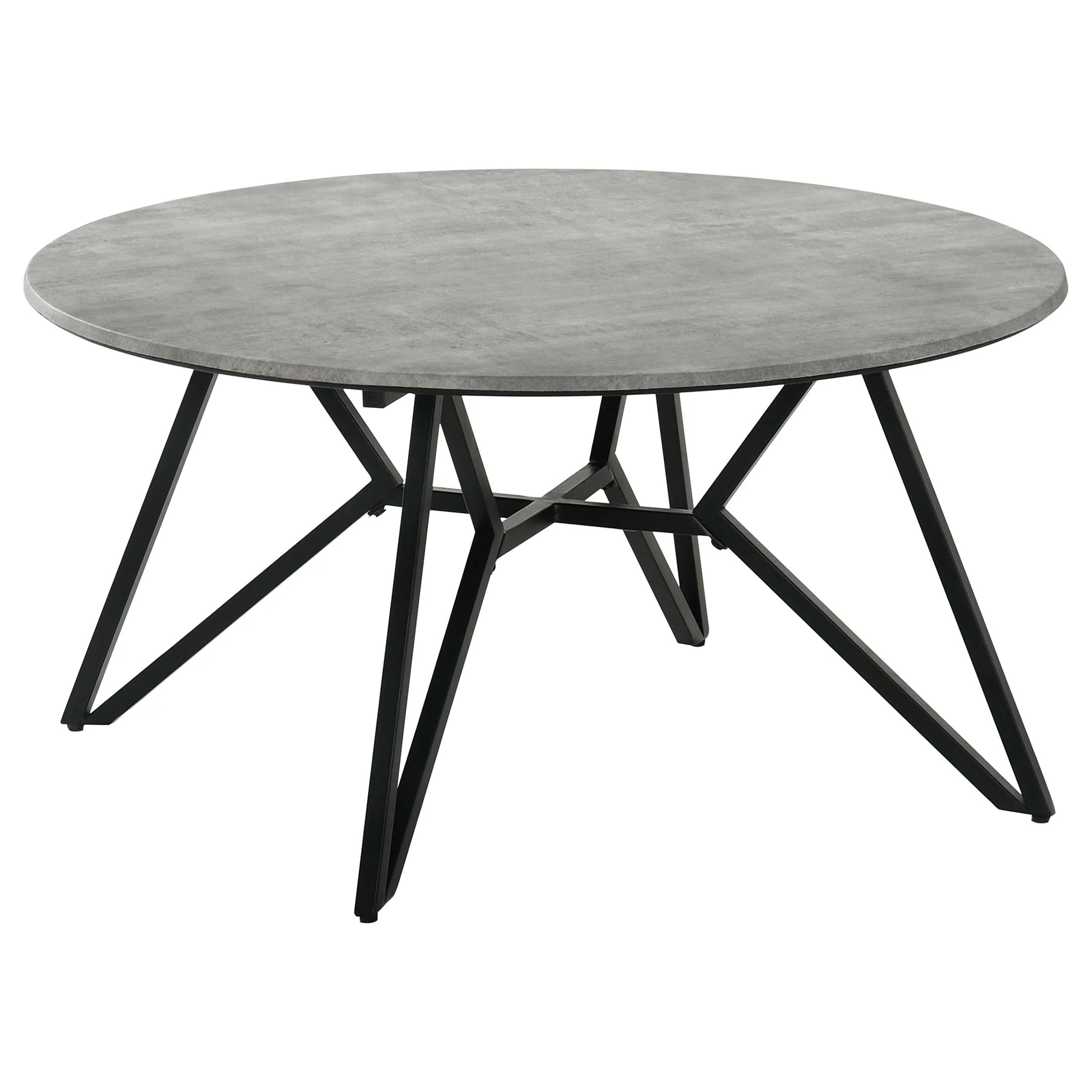 Hadi Cement 2-Piece Round Coffee and End Table Set - Image 5