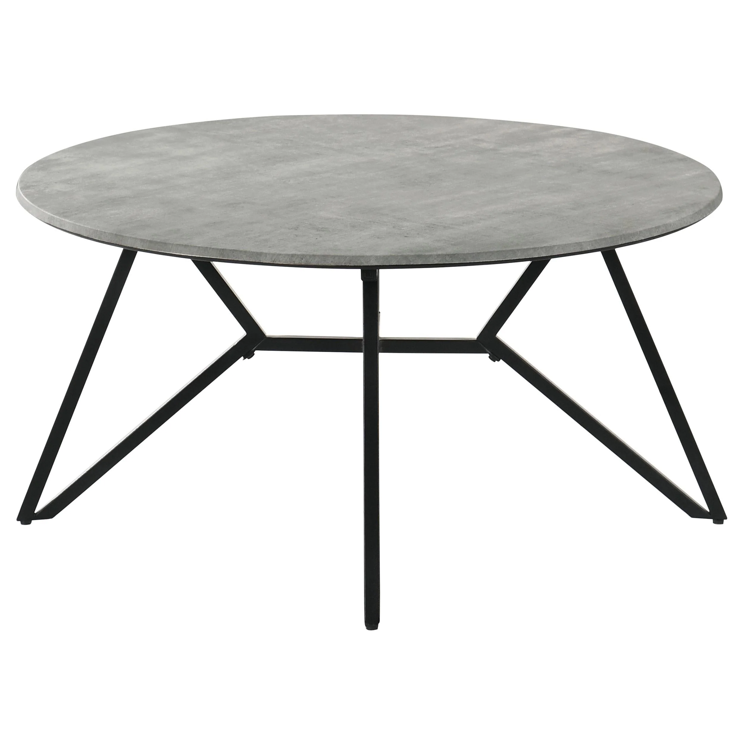 Hadi Cement 2-Piece Round Coffee and End Table Set - Image 6