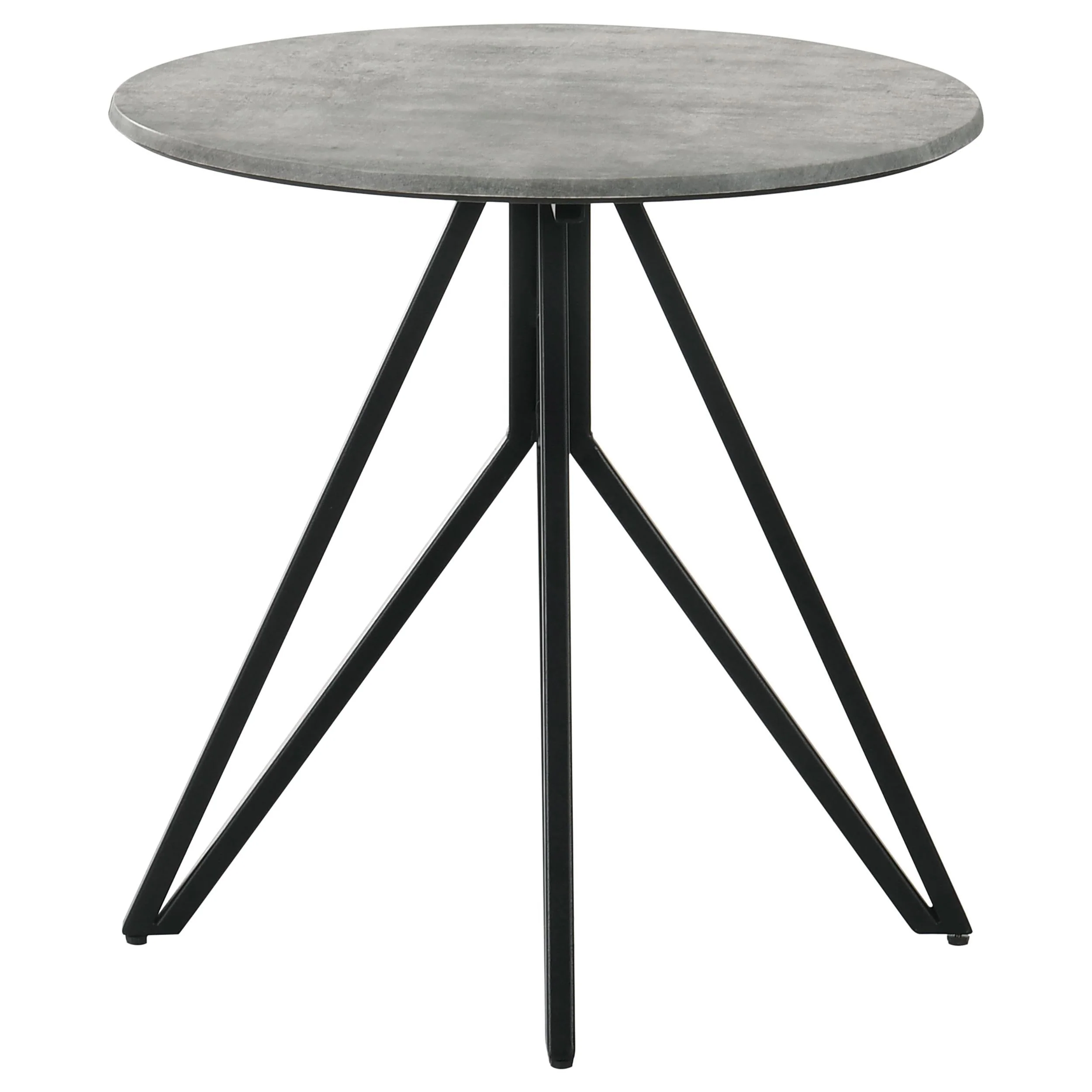 Hadi Cement 3-Piece Round Coffee and End Table Set - Image 4
