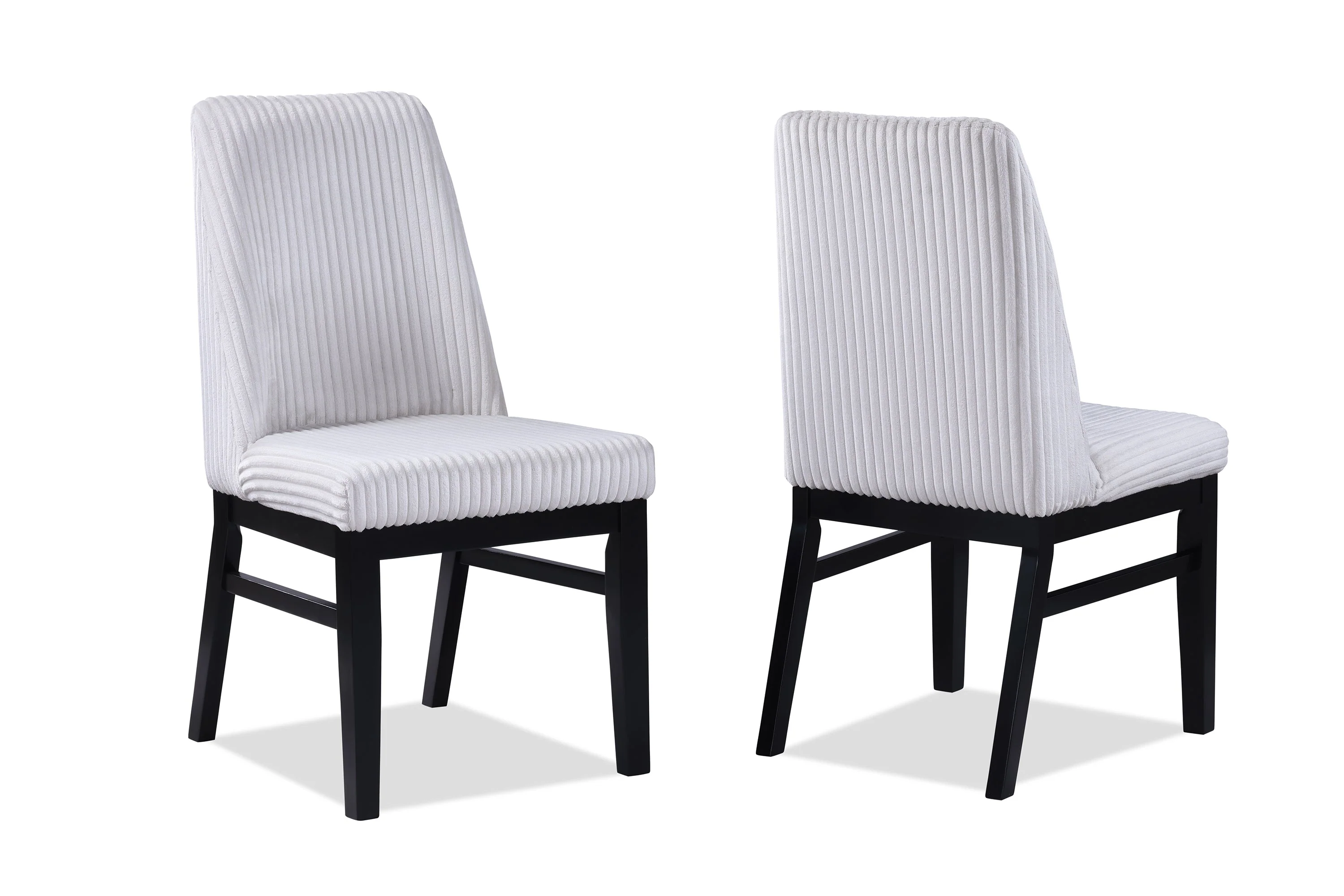 Hadley Black and White Dining Side Chair, Set of 2