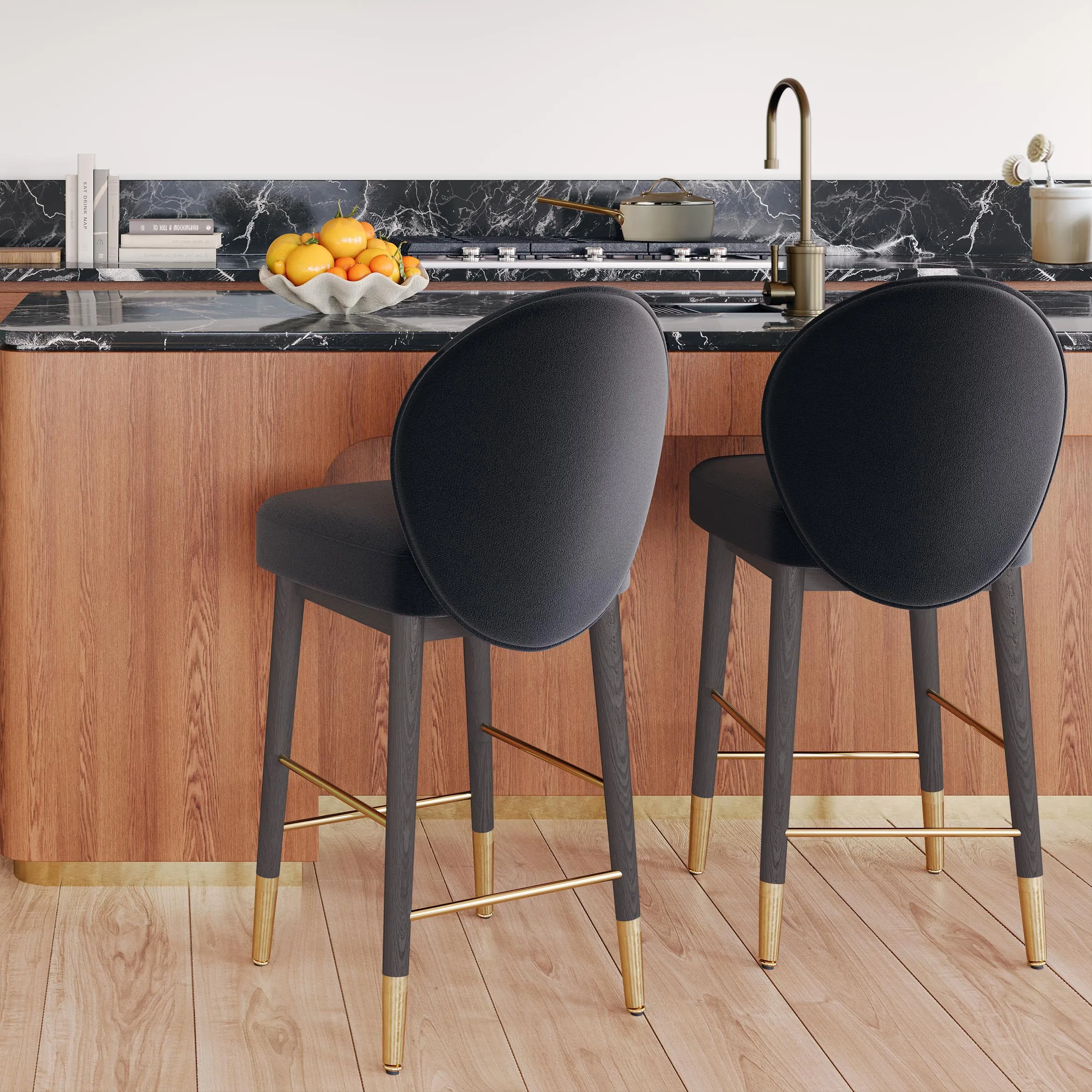 Hailey Velvet Stool - Image 14