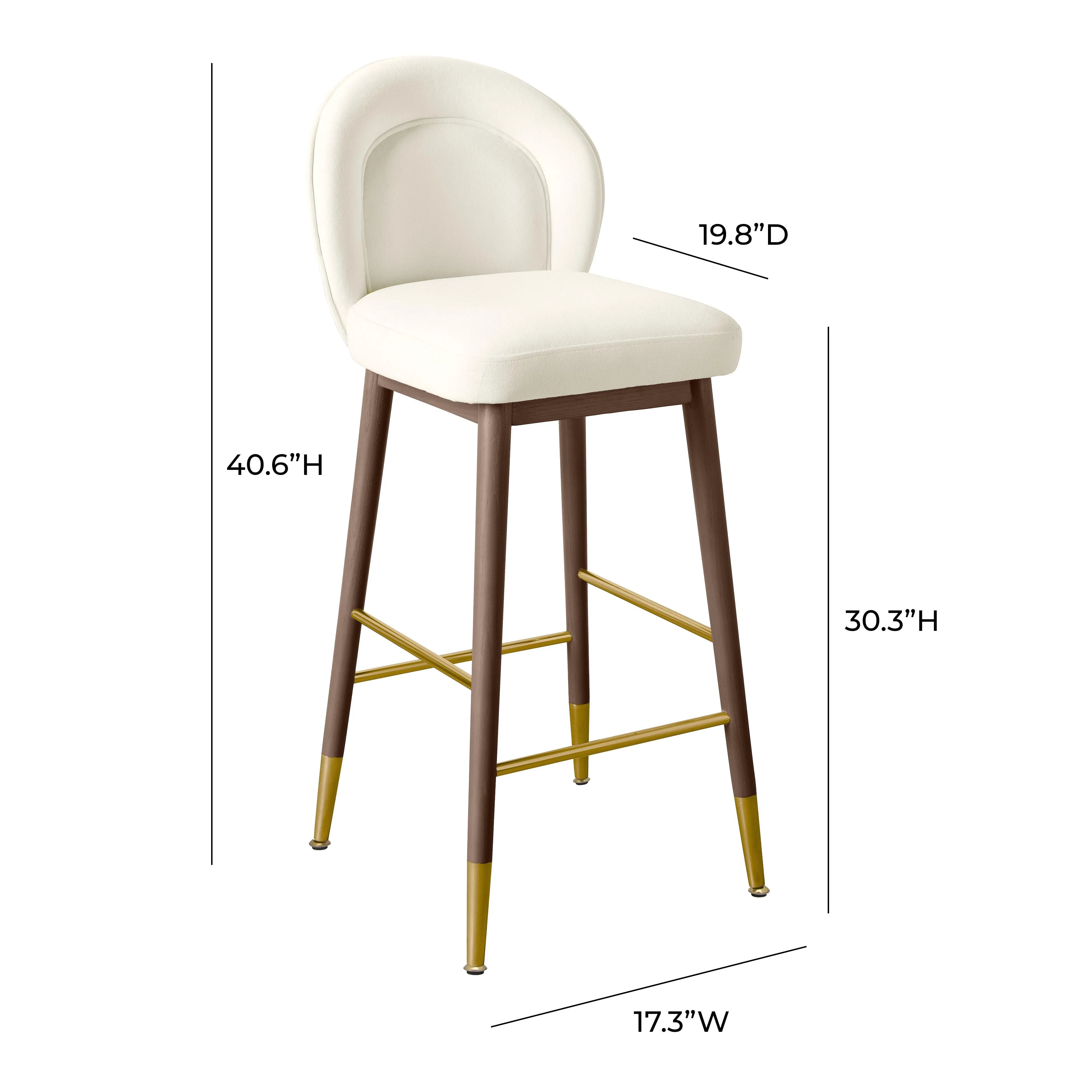 Hailey Velvet Stool - Image 6