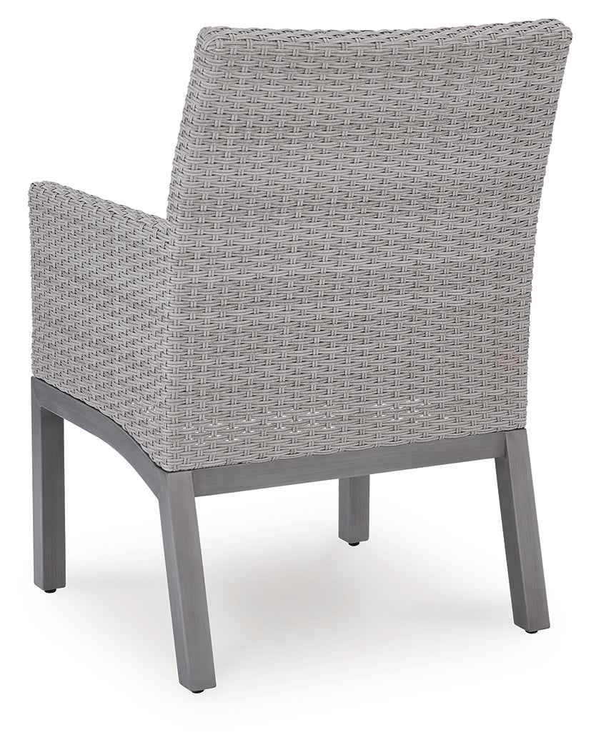 Half Moon Beach Blue/Gray Outdoor Arm Chair with Cushion (Set of 2) - Image 5