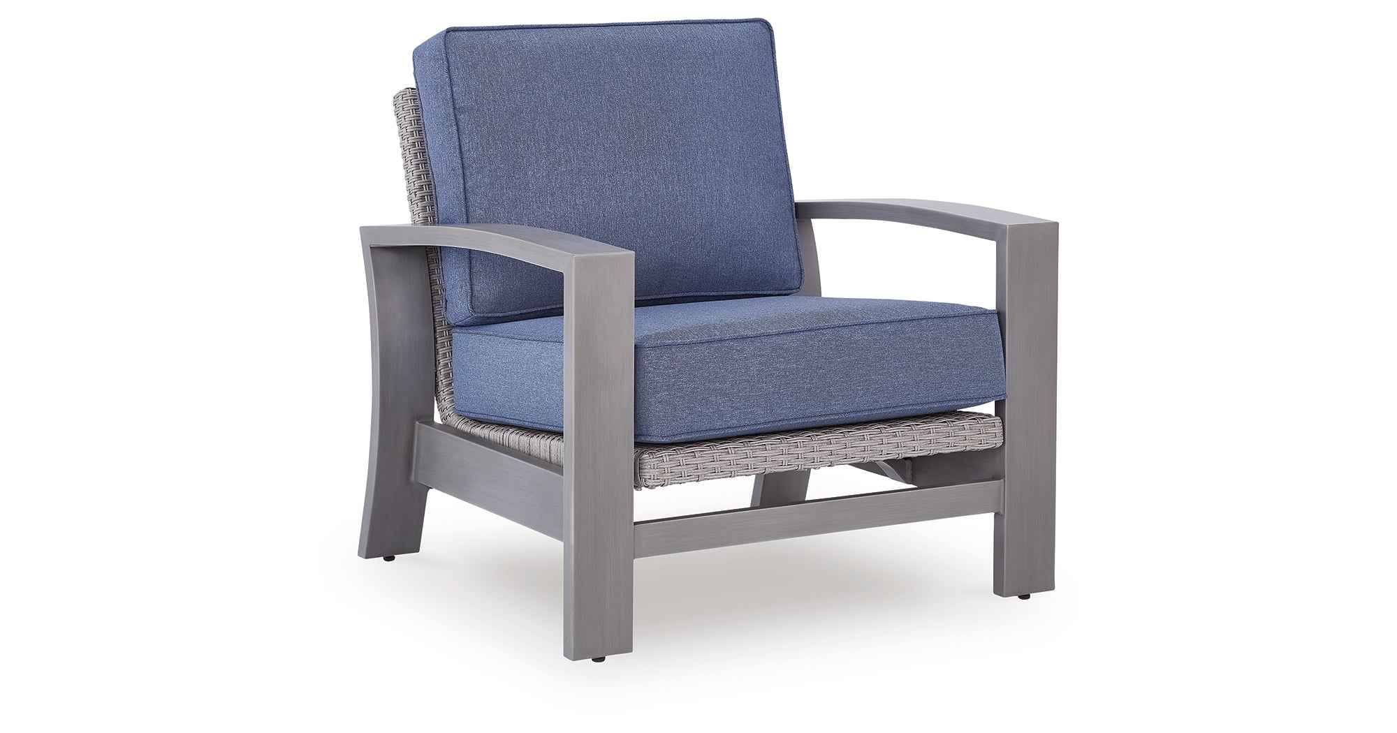 Half Moon Beach Blue/Gray Outdoor Spring Lounge Chair - Image 7