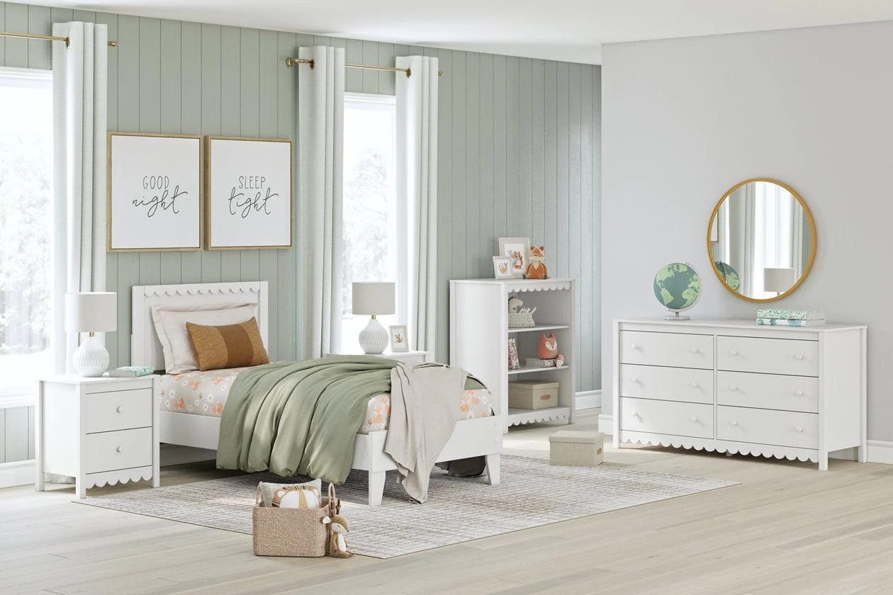 Hallityn White Twin Panel Platform Bed - Image 10